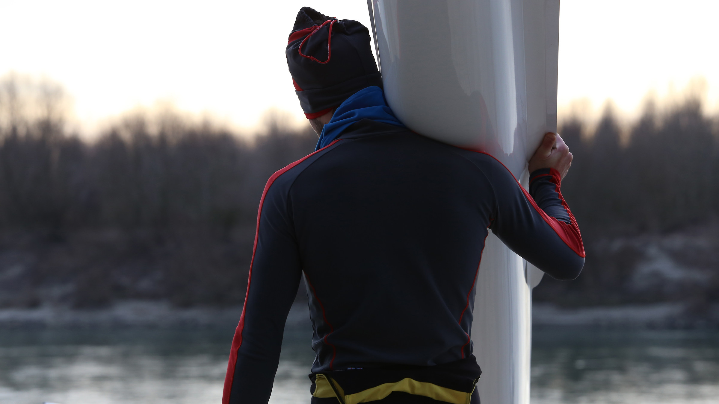 rowing on the river Po
