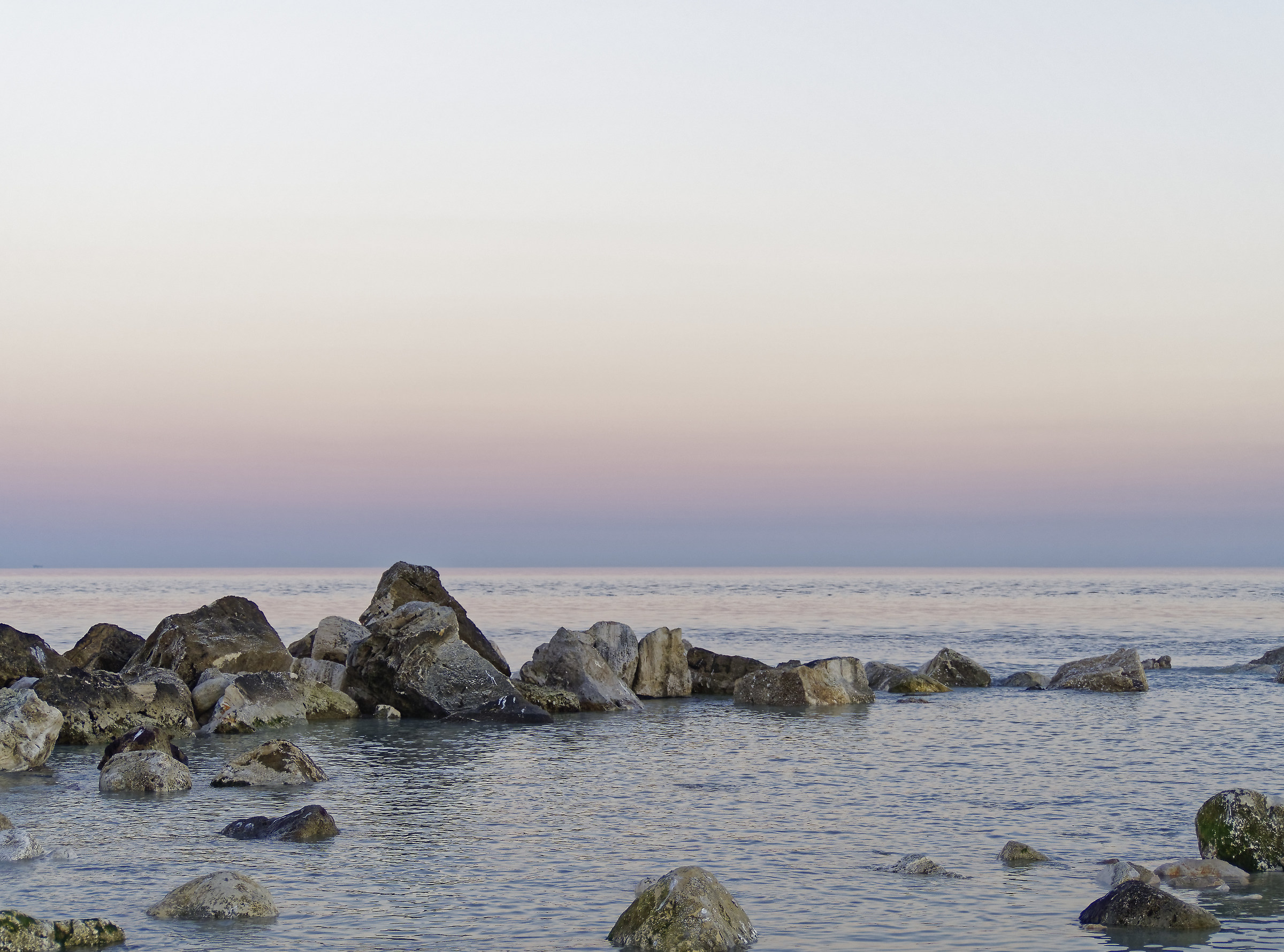 Tramonto invernale sull'Adriatico