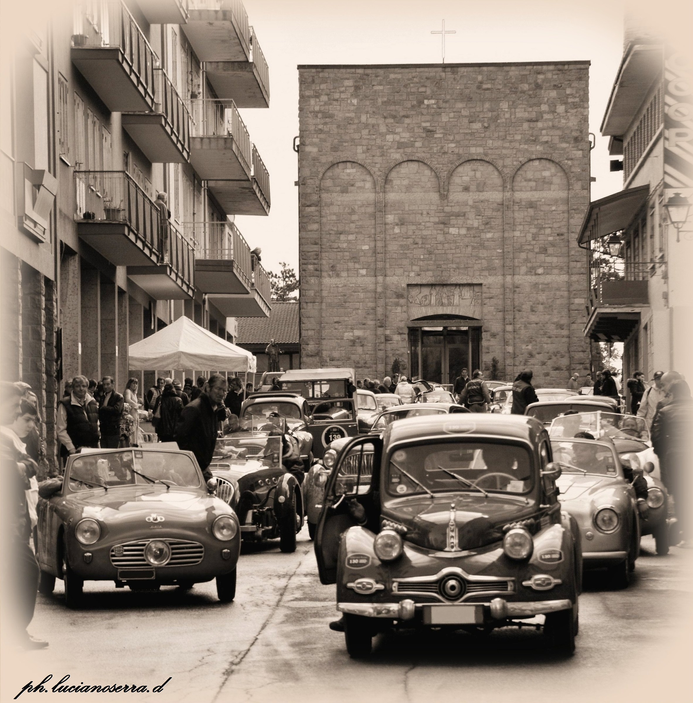 In attesa per il riordino prima della nuova partenza.