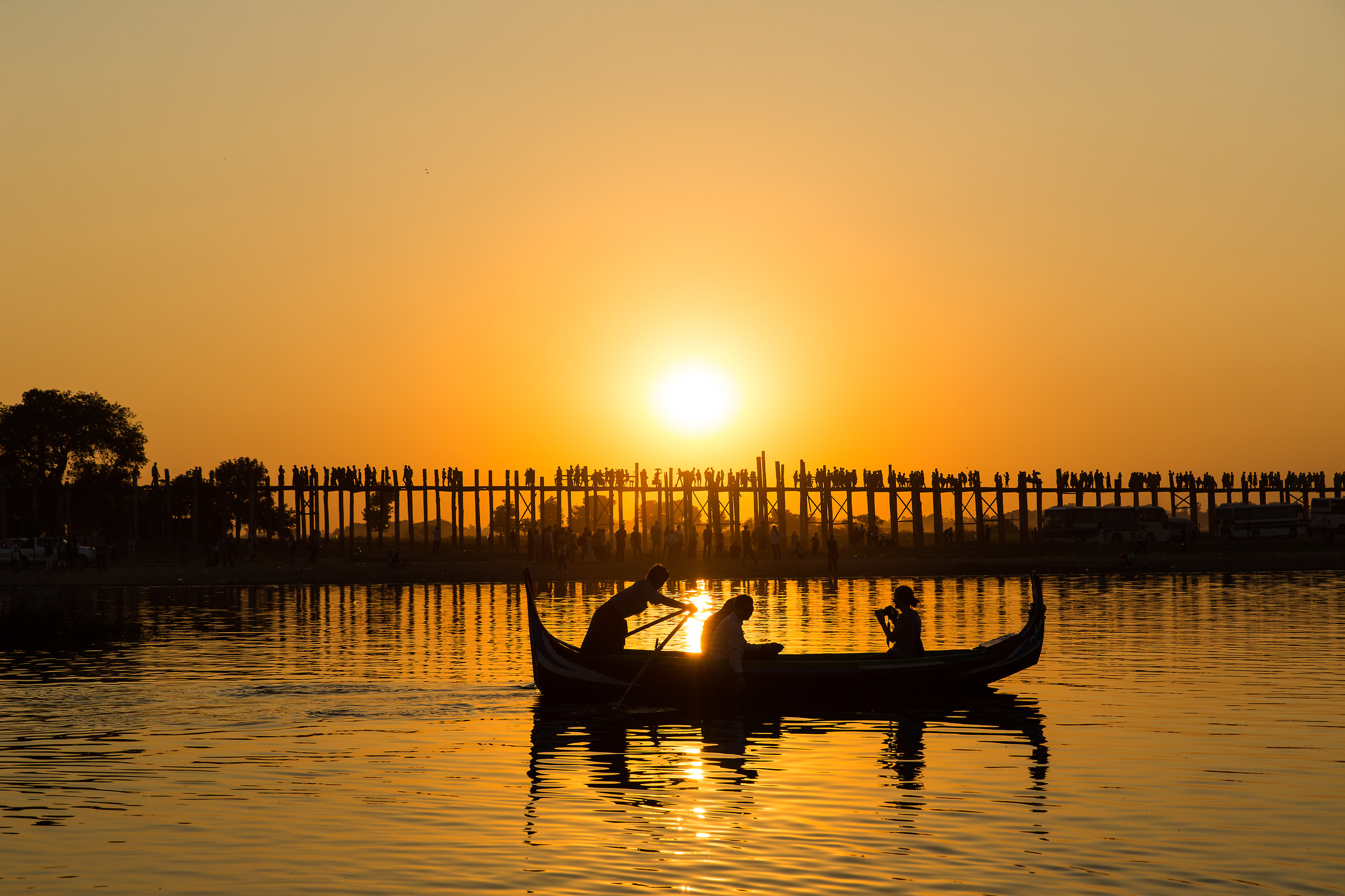 U Bein Bridge al tramonto - Amarapura, Mandalay
