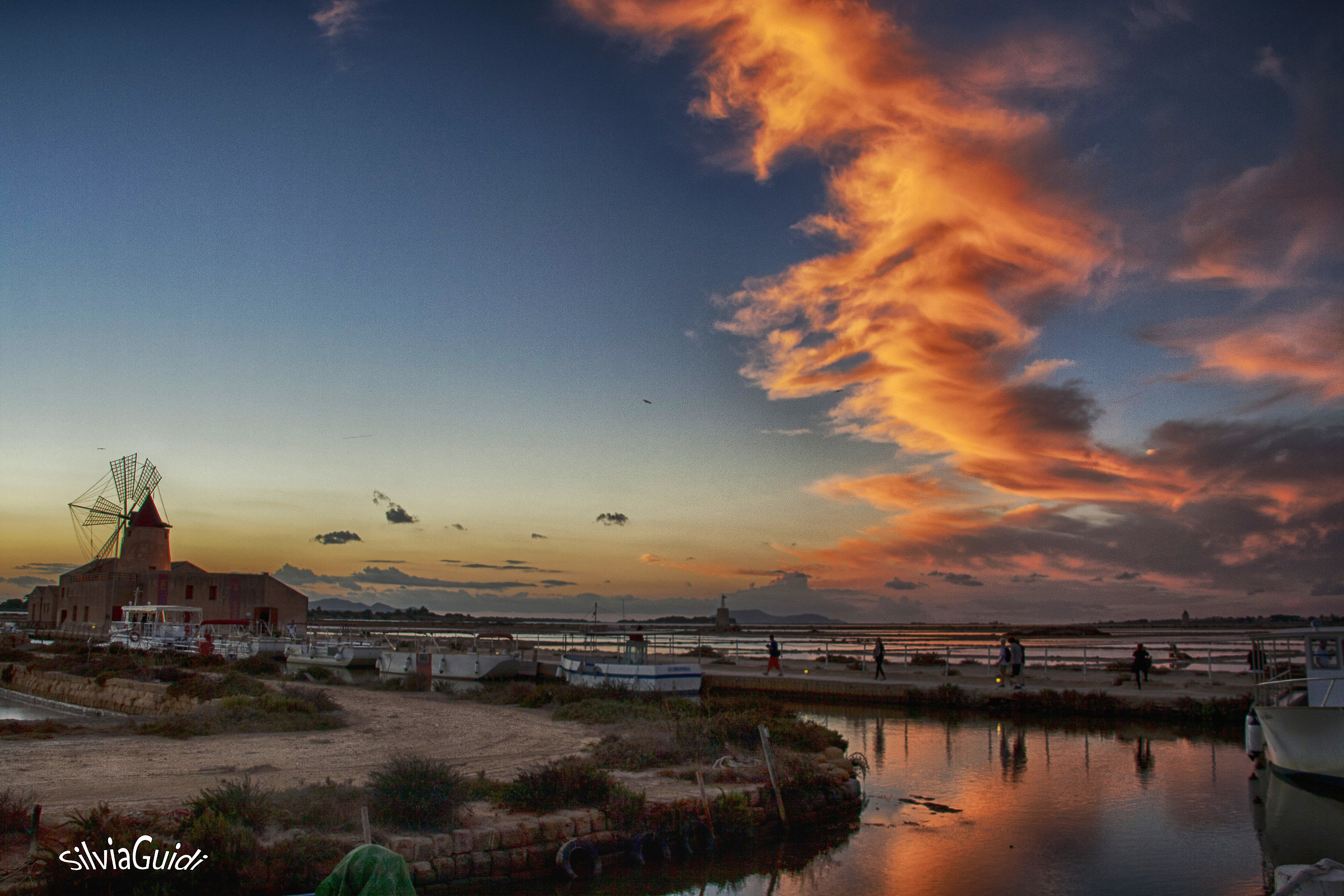 tramonto alle saline