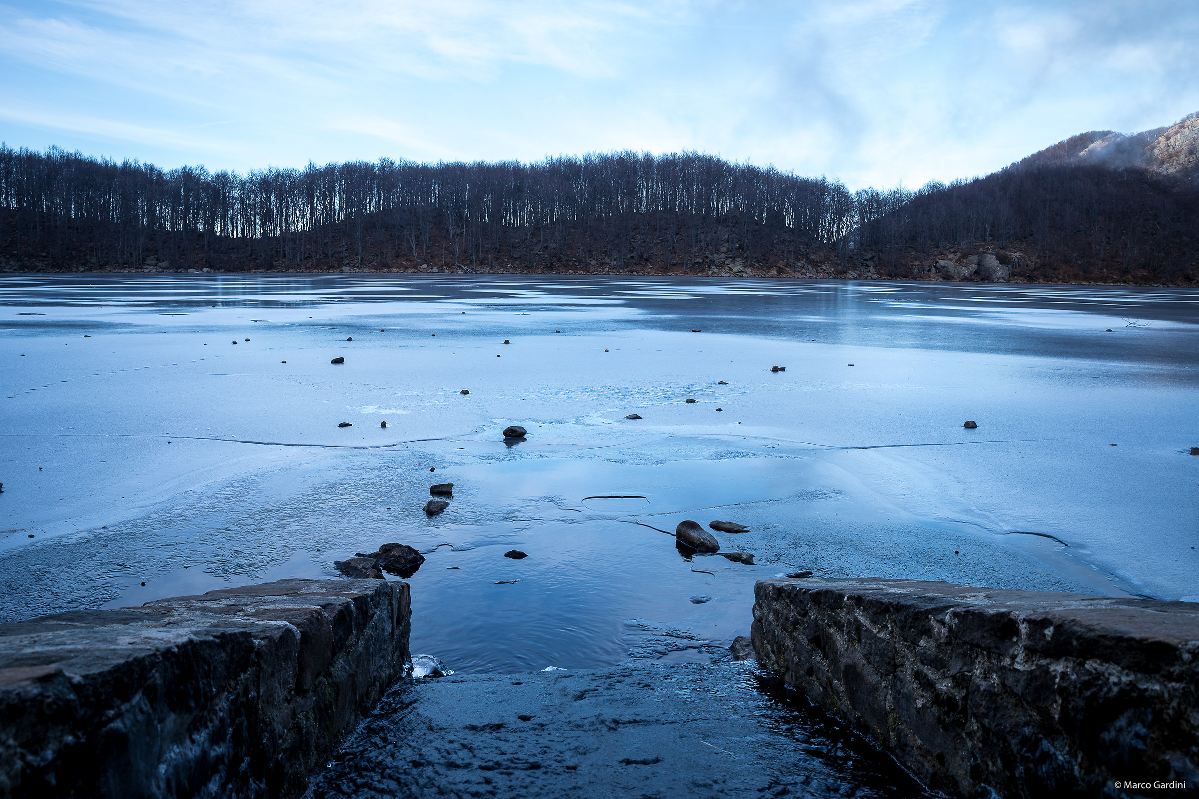 the frozen lake