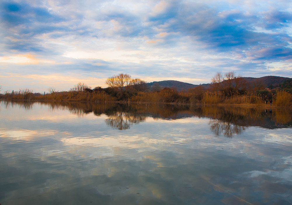 Walking around the lake