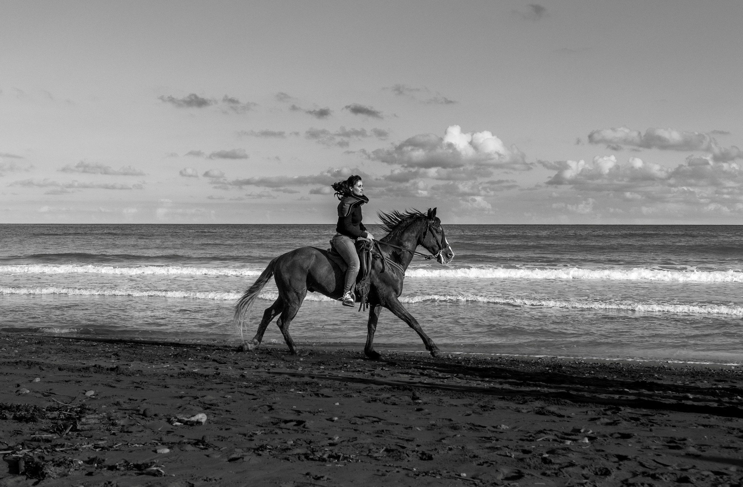 Jog on the shoreline