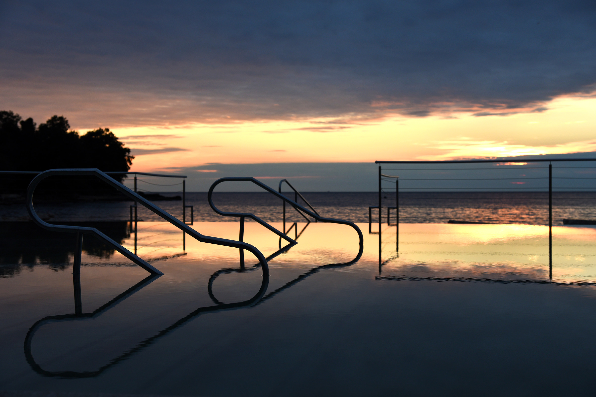 Swimming pool on the sea