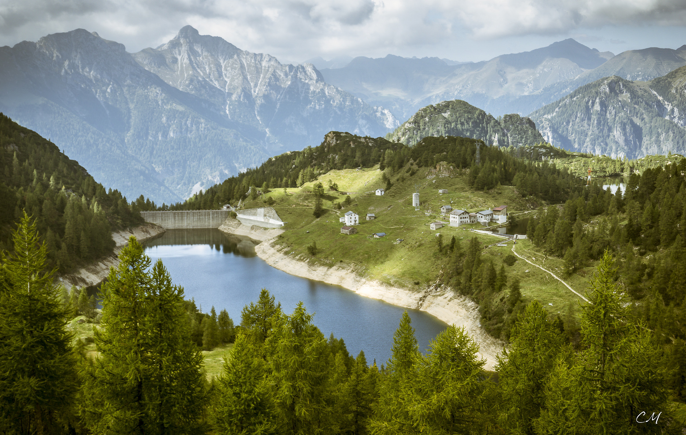 bucolic landscape in val brembana