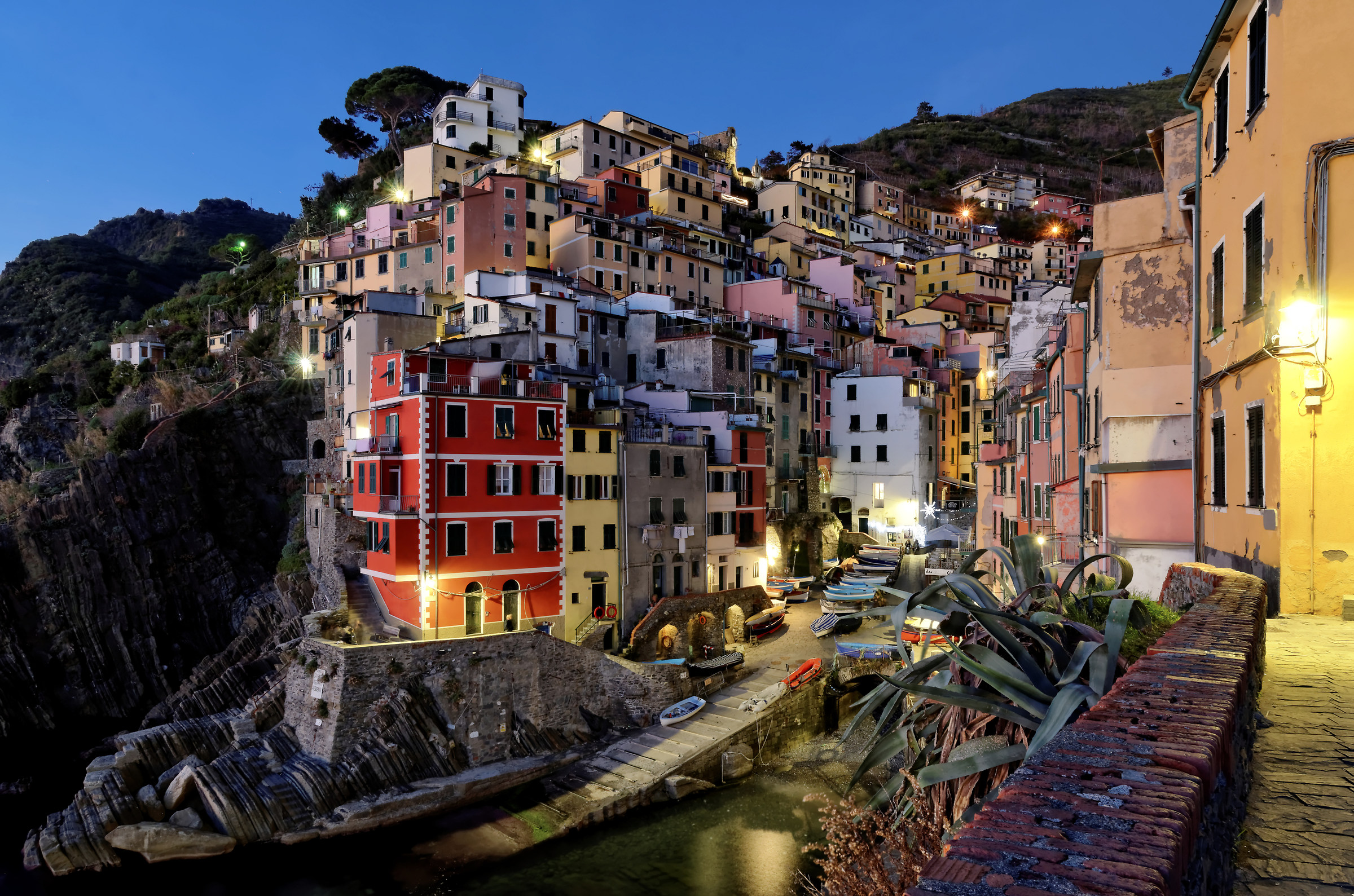One winter evening in Riomaggiore