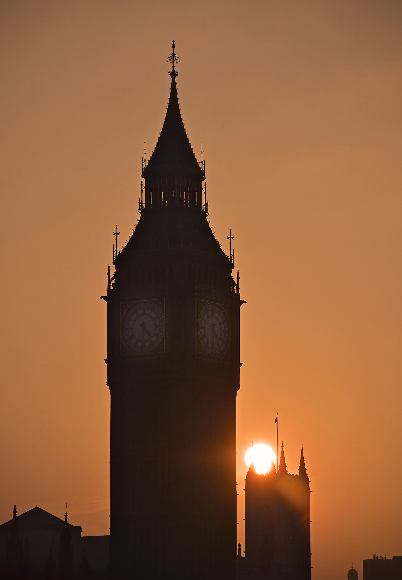 Winter's Sunset over Westminster Abbey (with Big Ben)