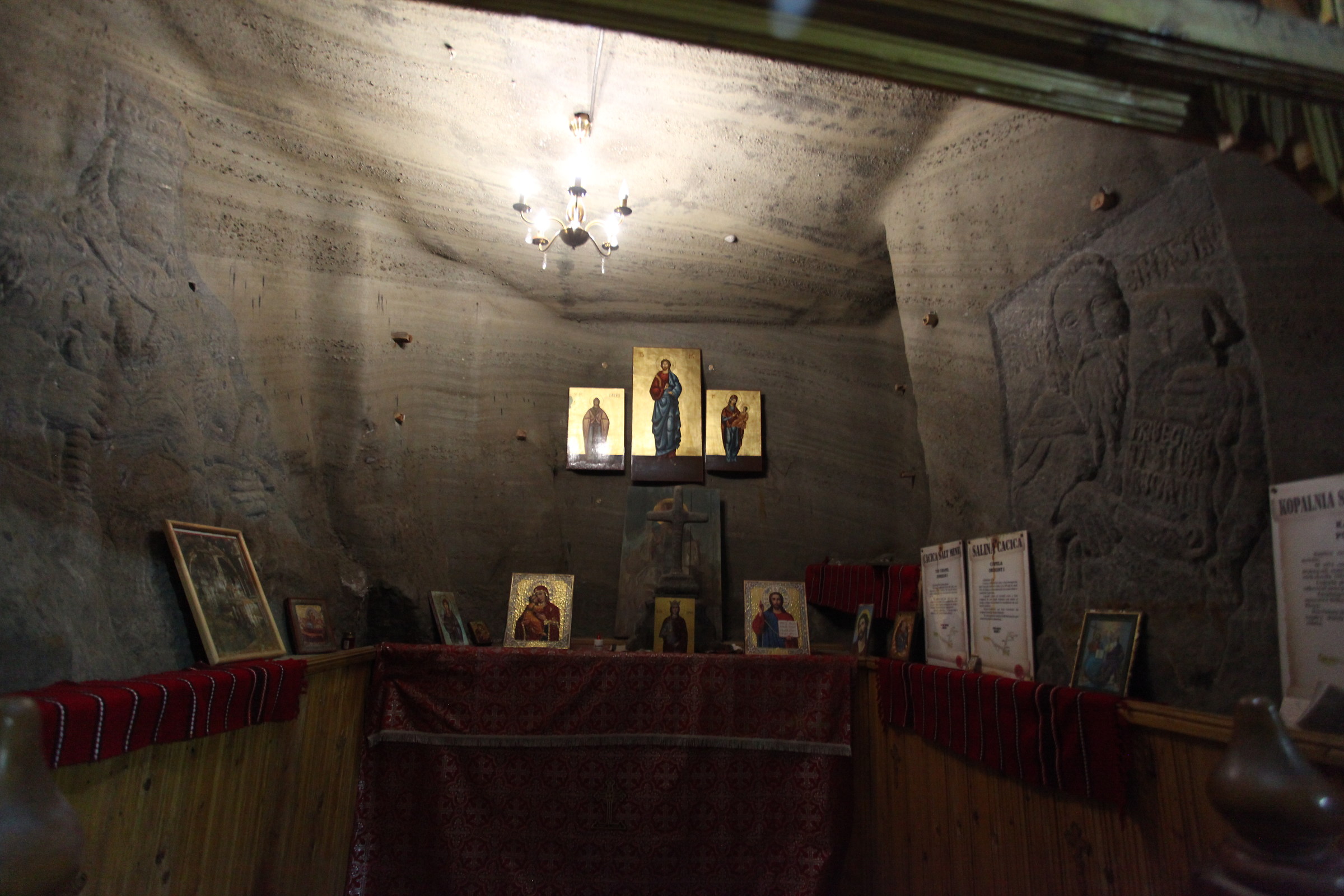 The Orthodox altar in the mine