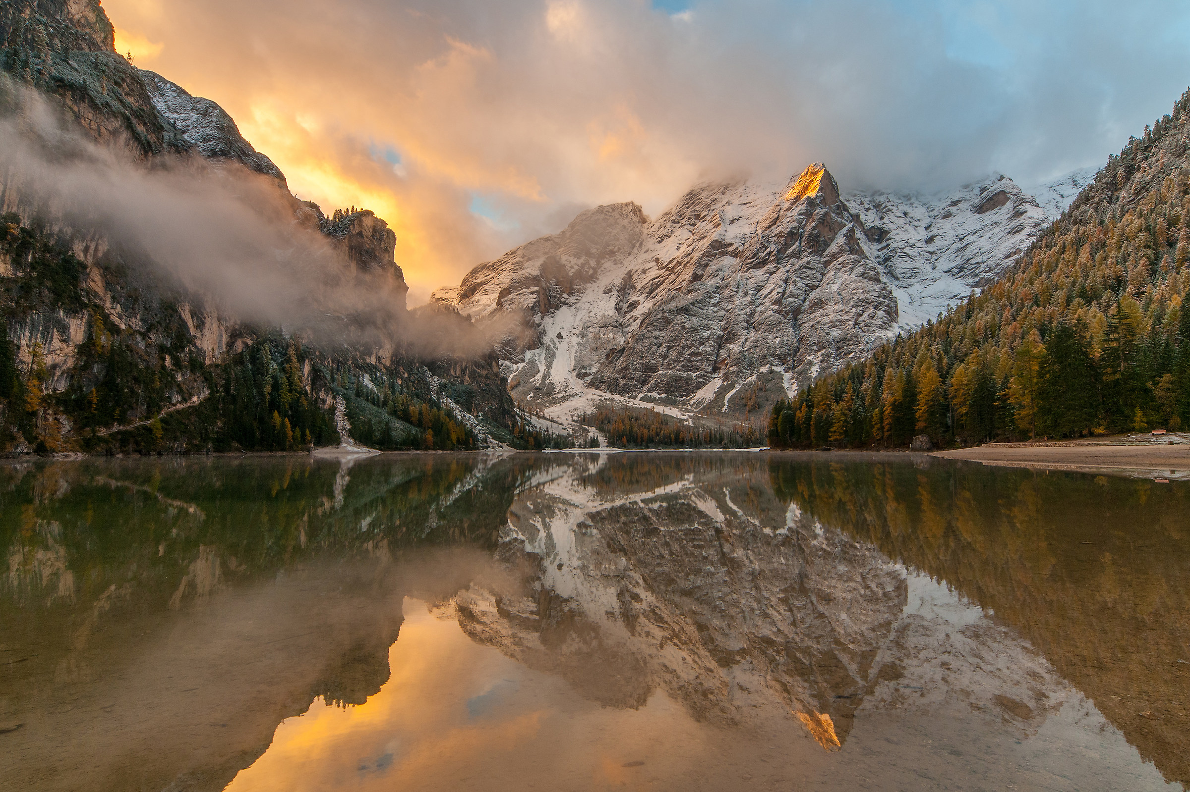 Reflections on Lake of Braies