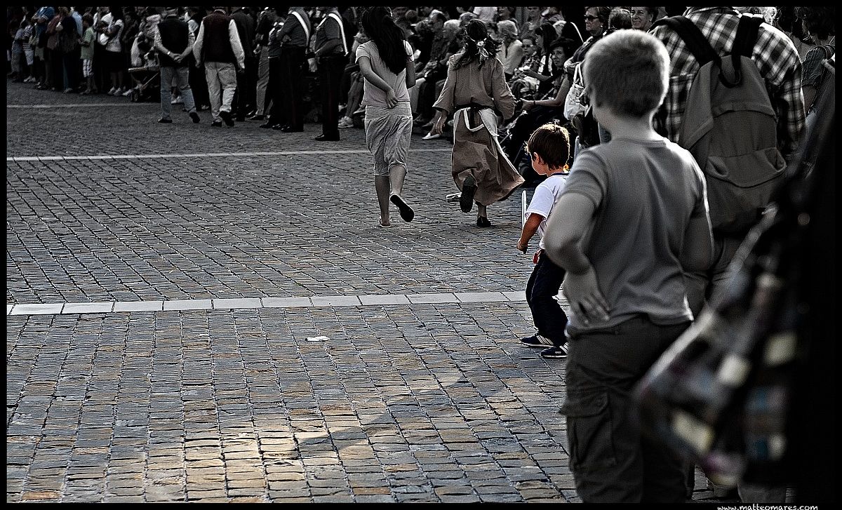 waiting for the parade