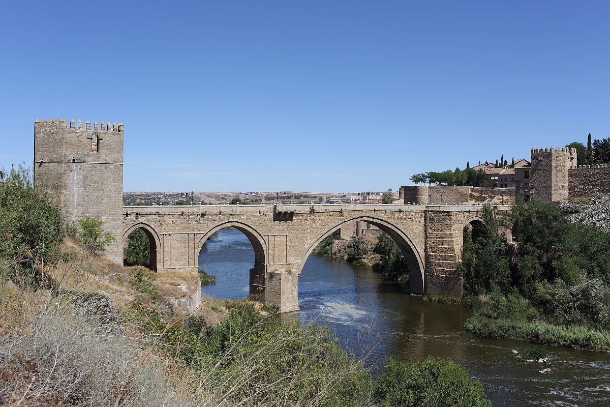 Puente de San Martin over the Tagus River - Toledo