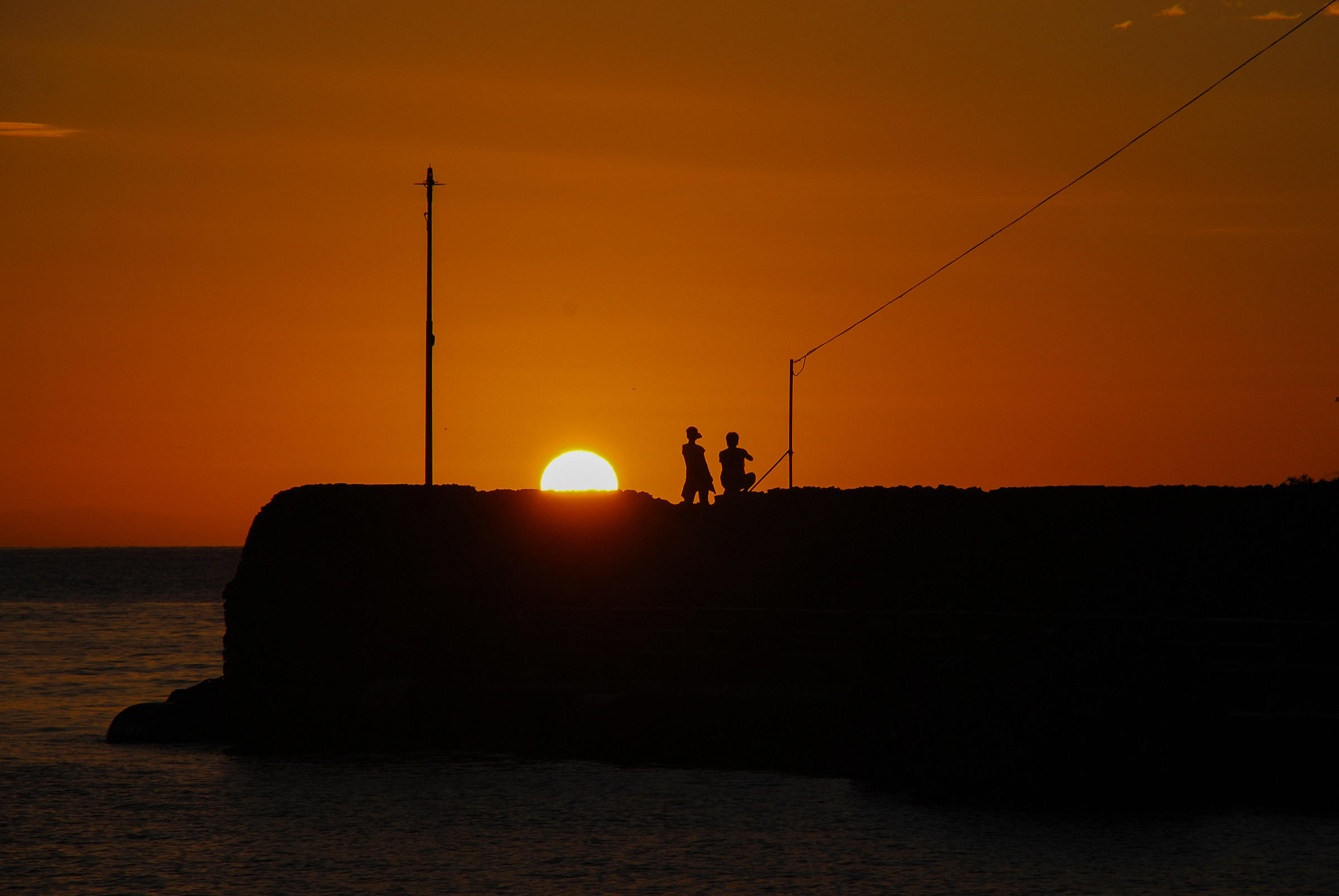 Lipari: dawn fishermen