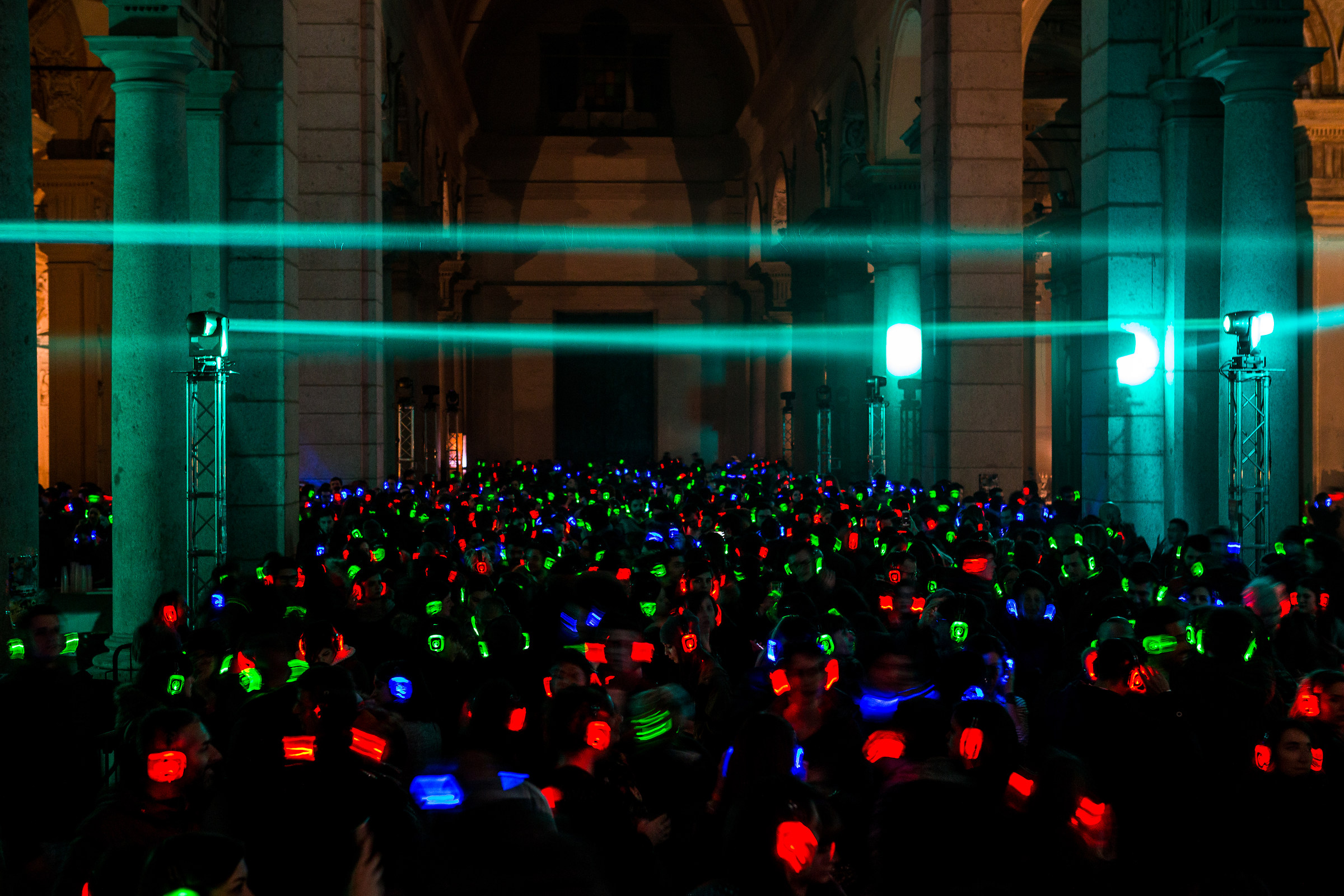 Silent Disco, a former church of Sant'Agostino, Piacenza...