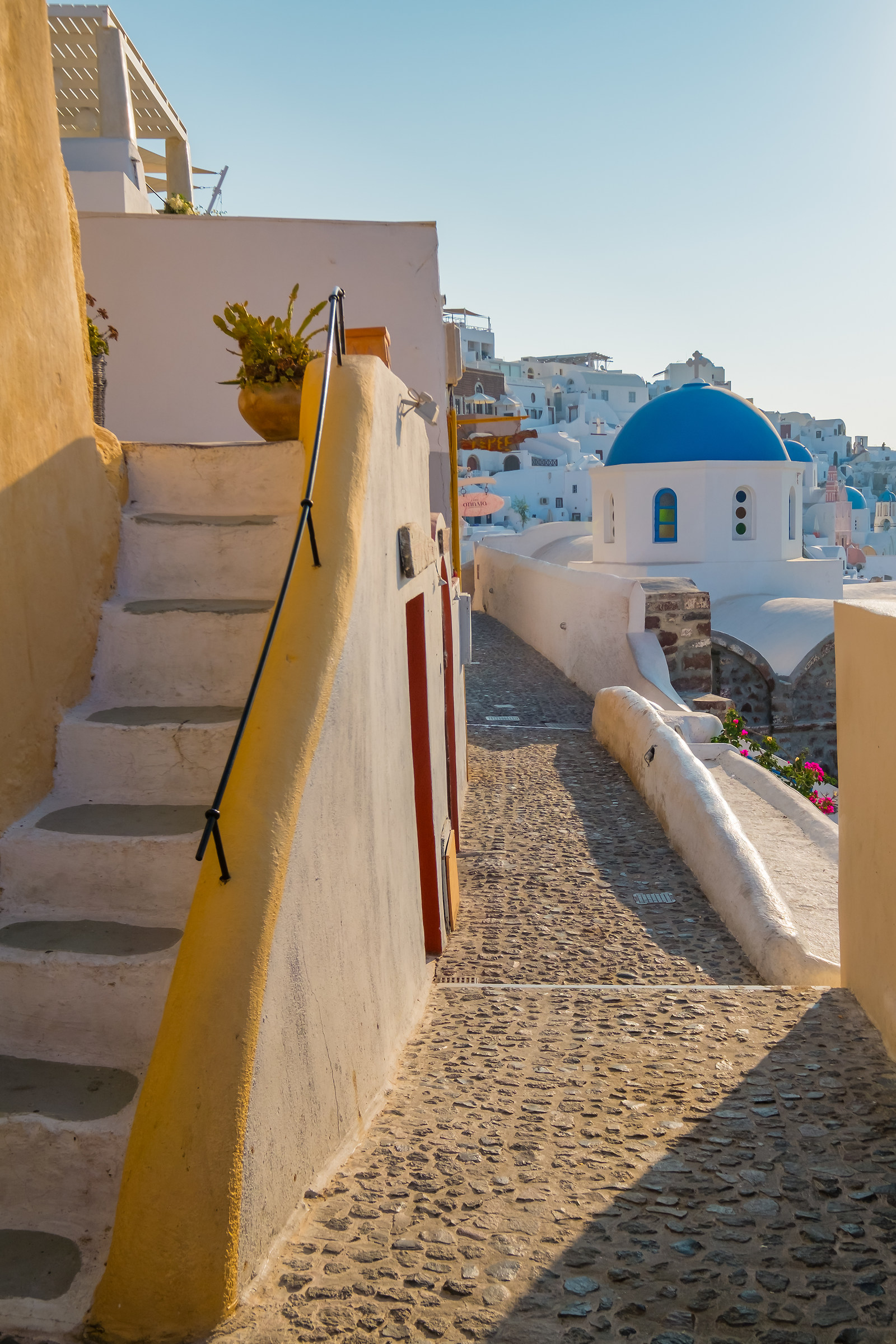 Oia's ways at sunrise