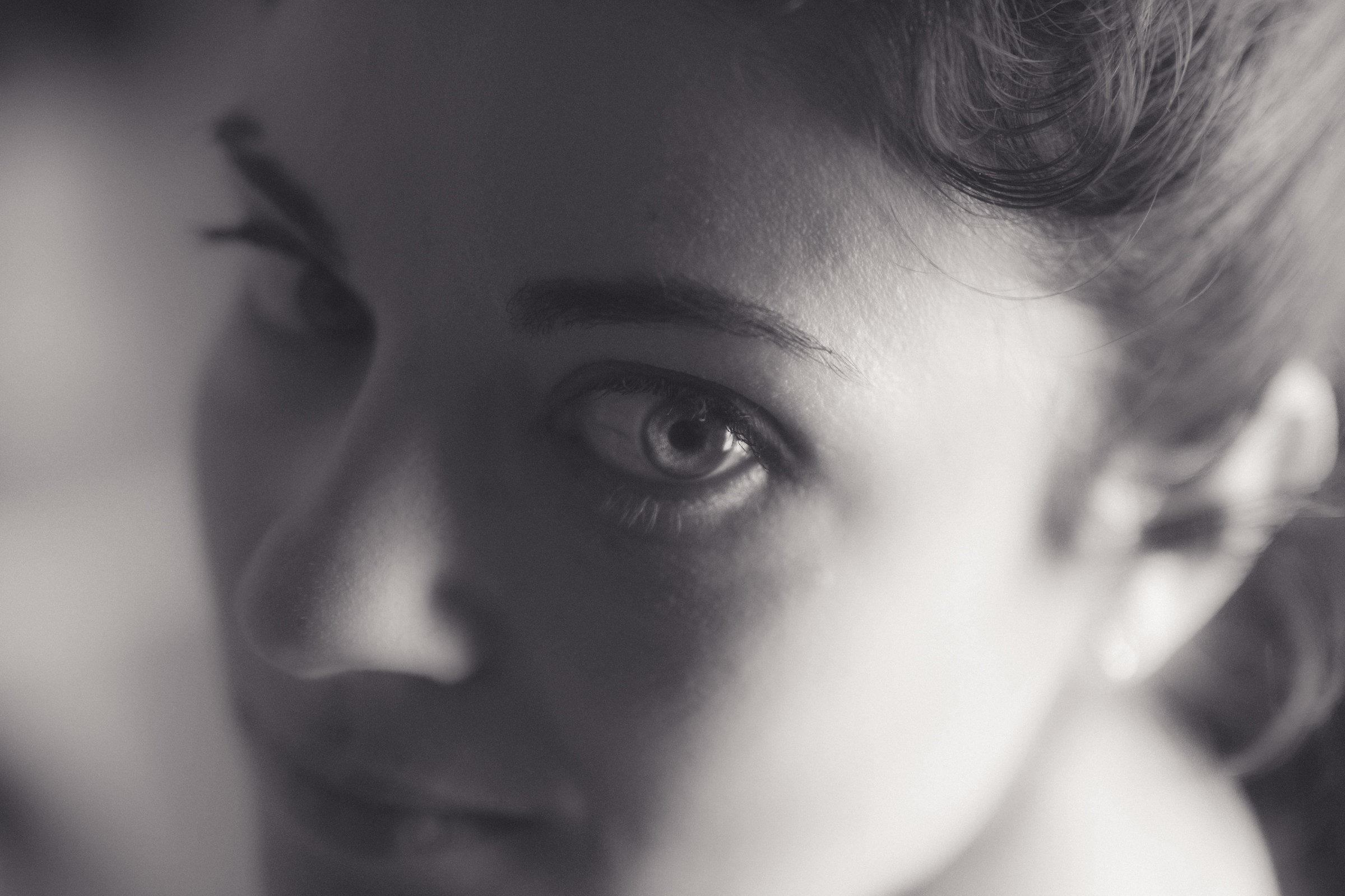 The soul of an angel in B & W