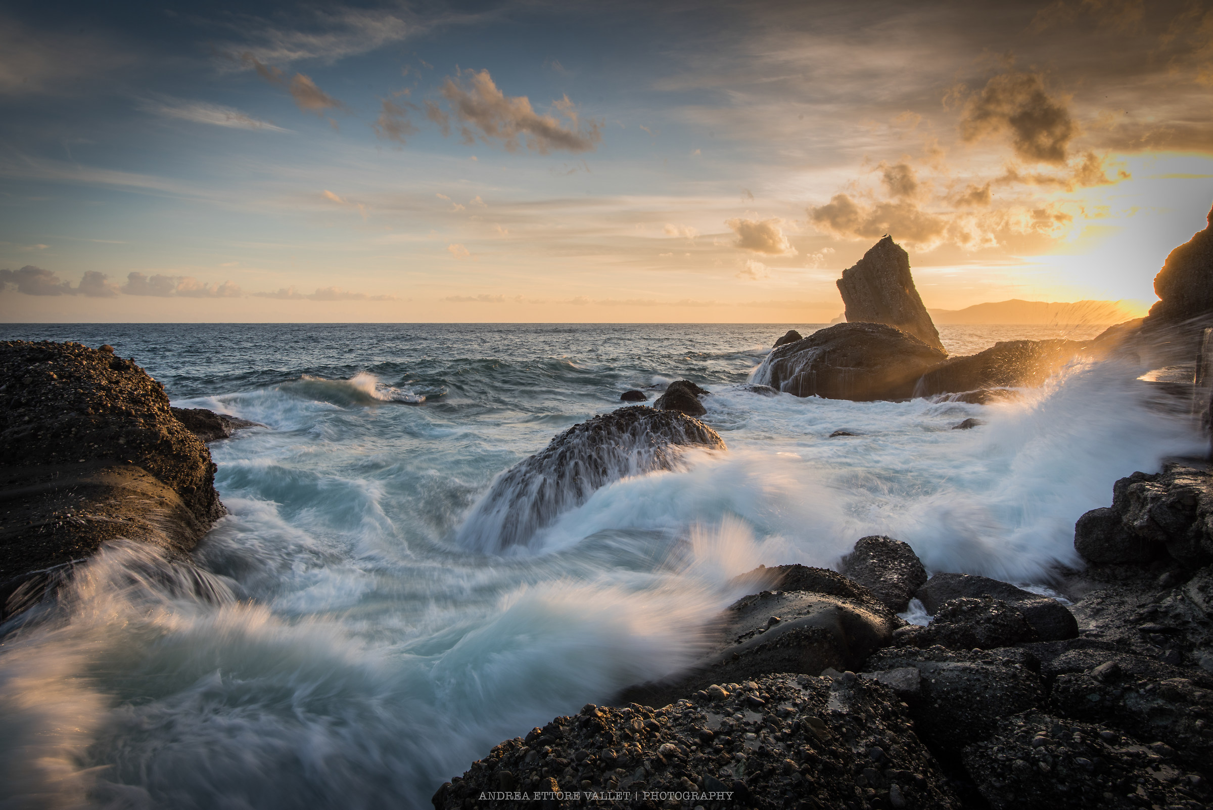 Sunset in Celle Ligure (Sv)