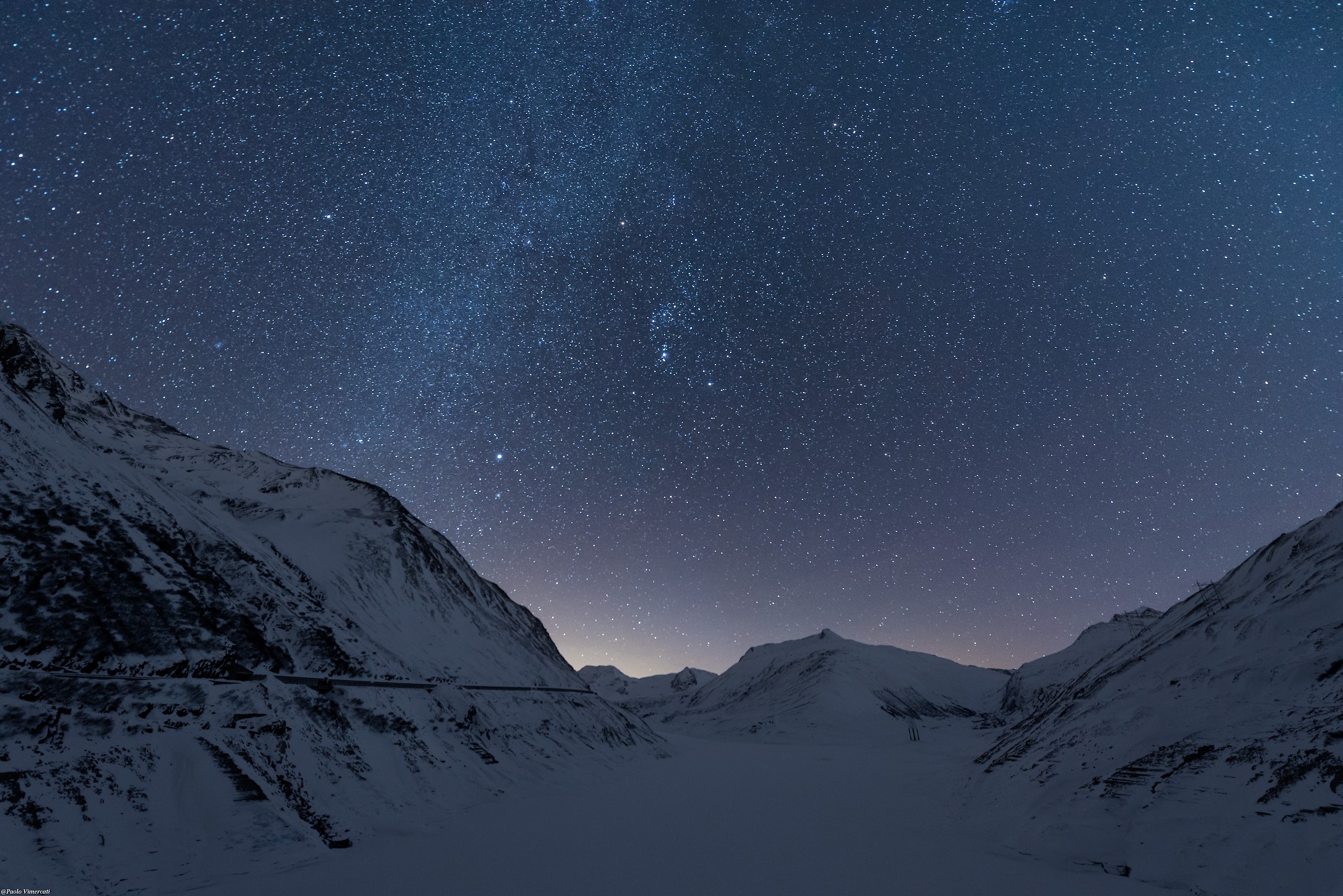 Lukmanier Pass by night