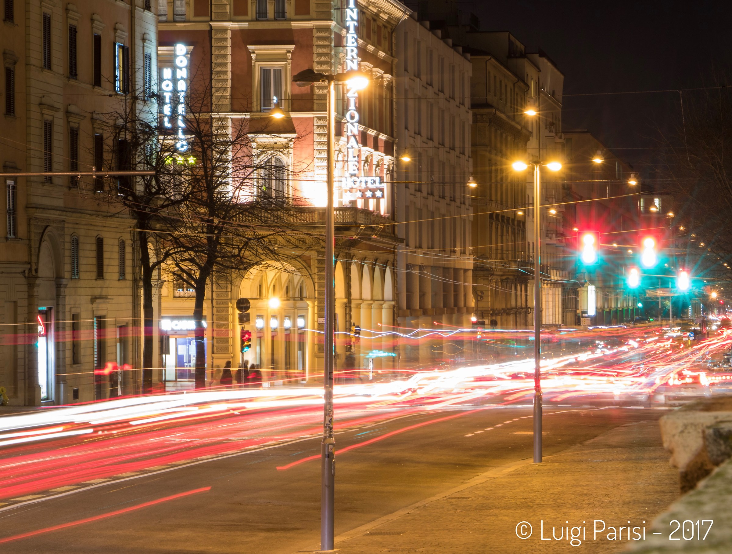 Bologna in light painting