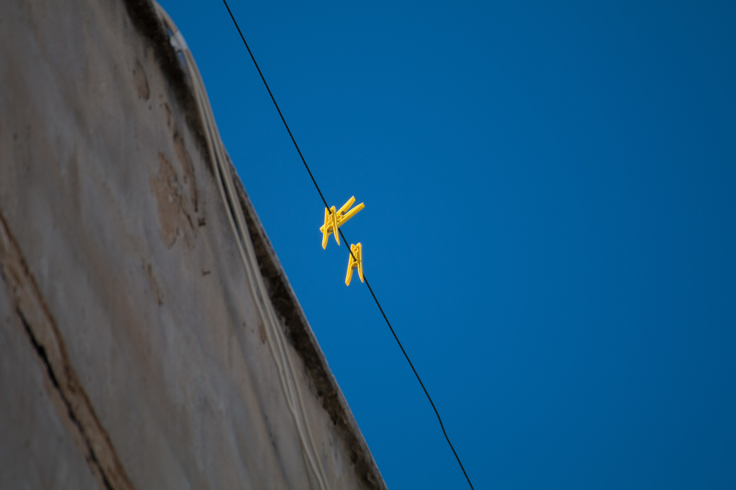 Mollette nel cielo blu