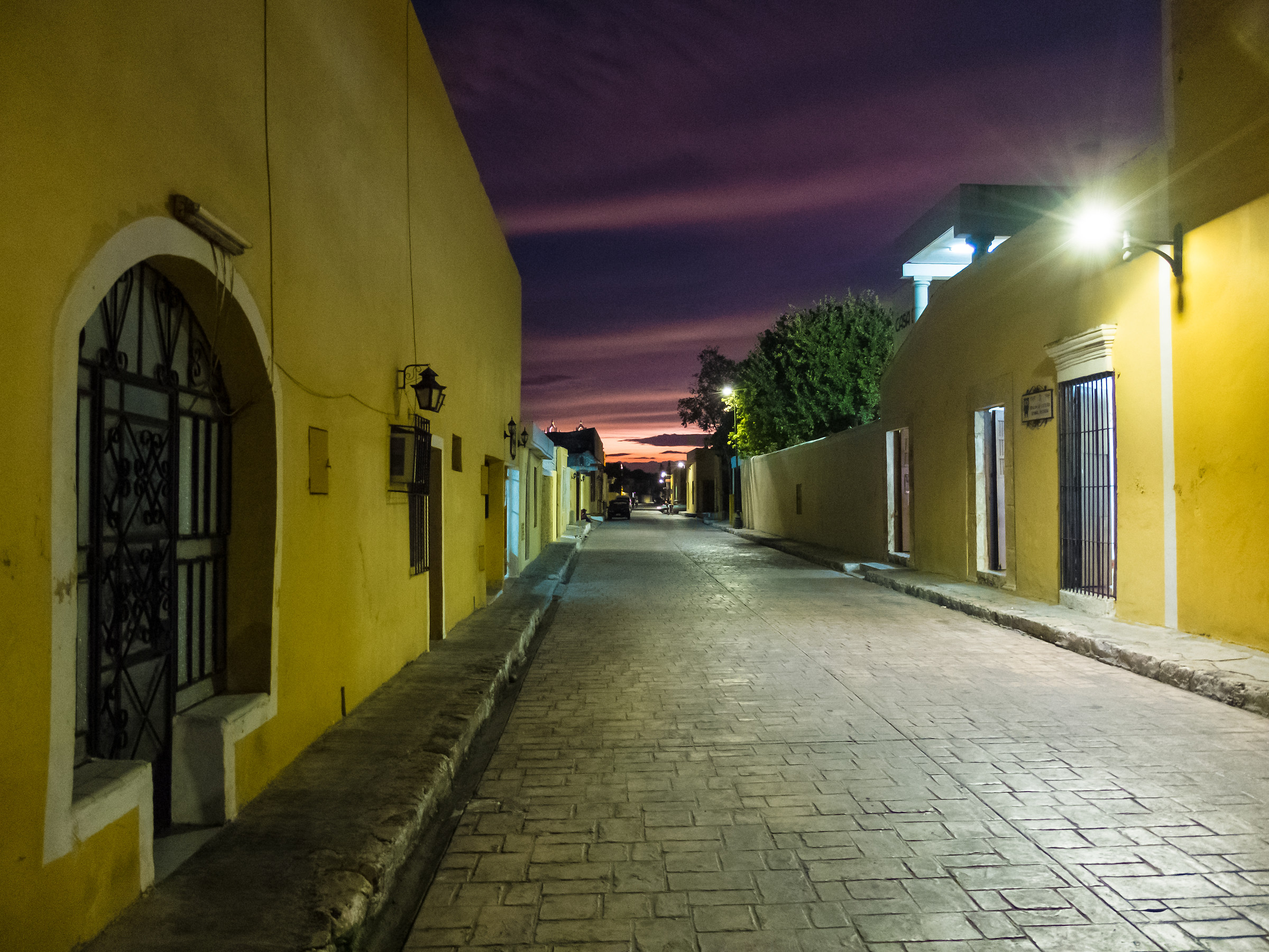 Sunset on the streets of Izamal