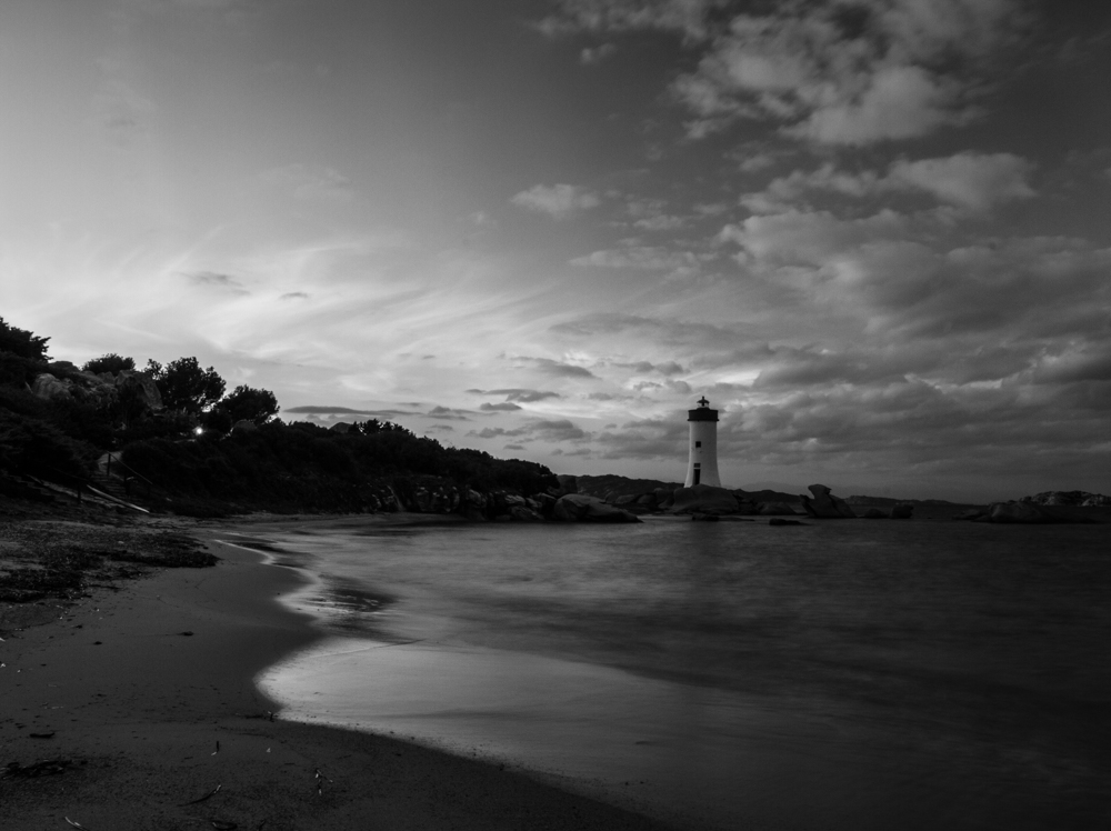Lighthouse of Palau in b / w