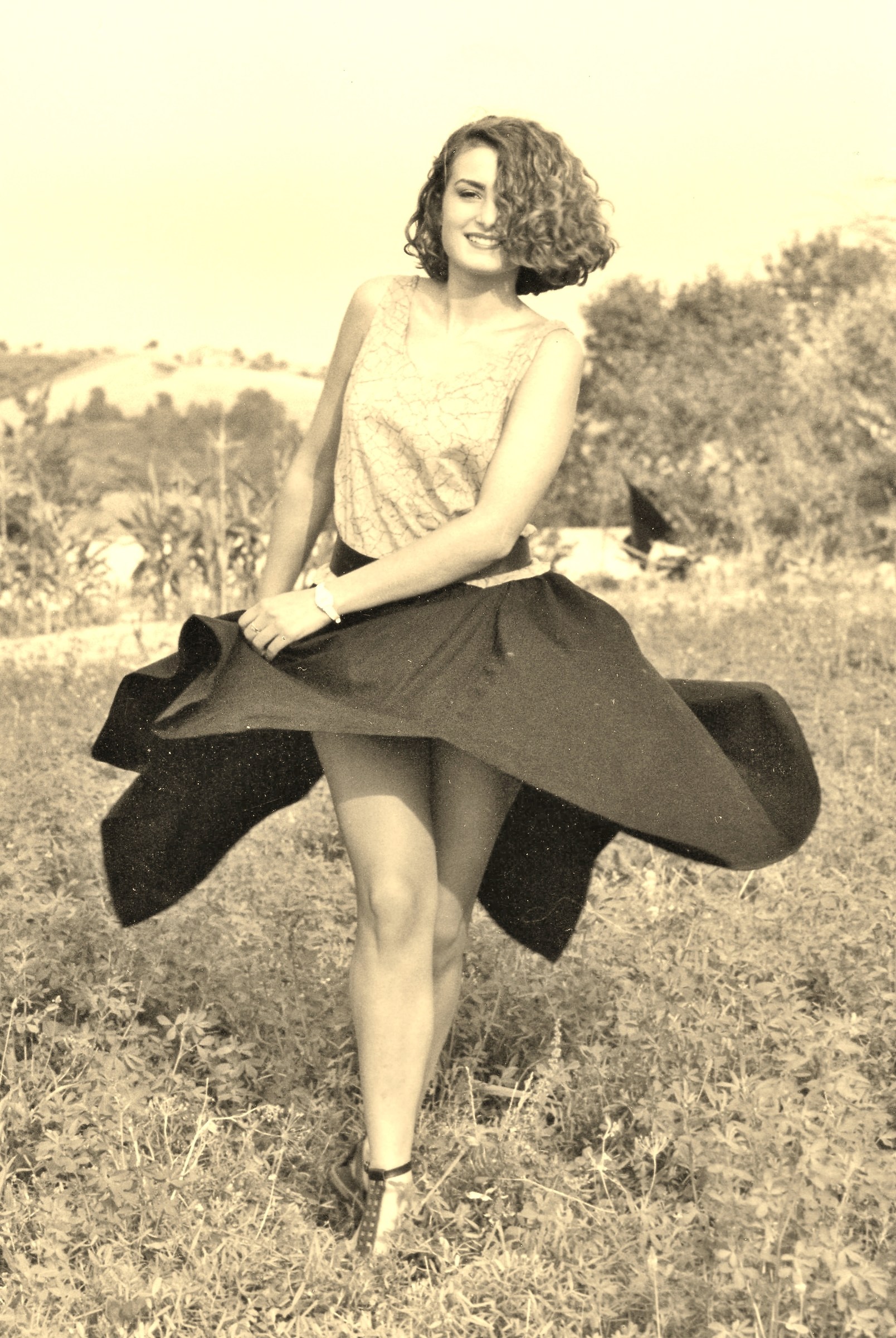 Young girl in flower.