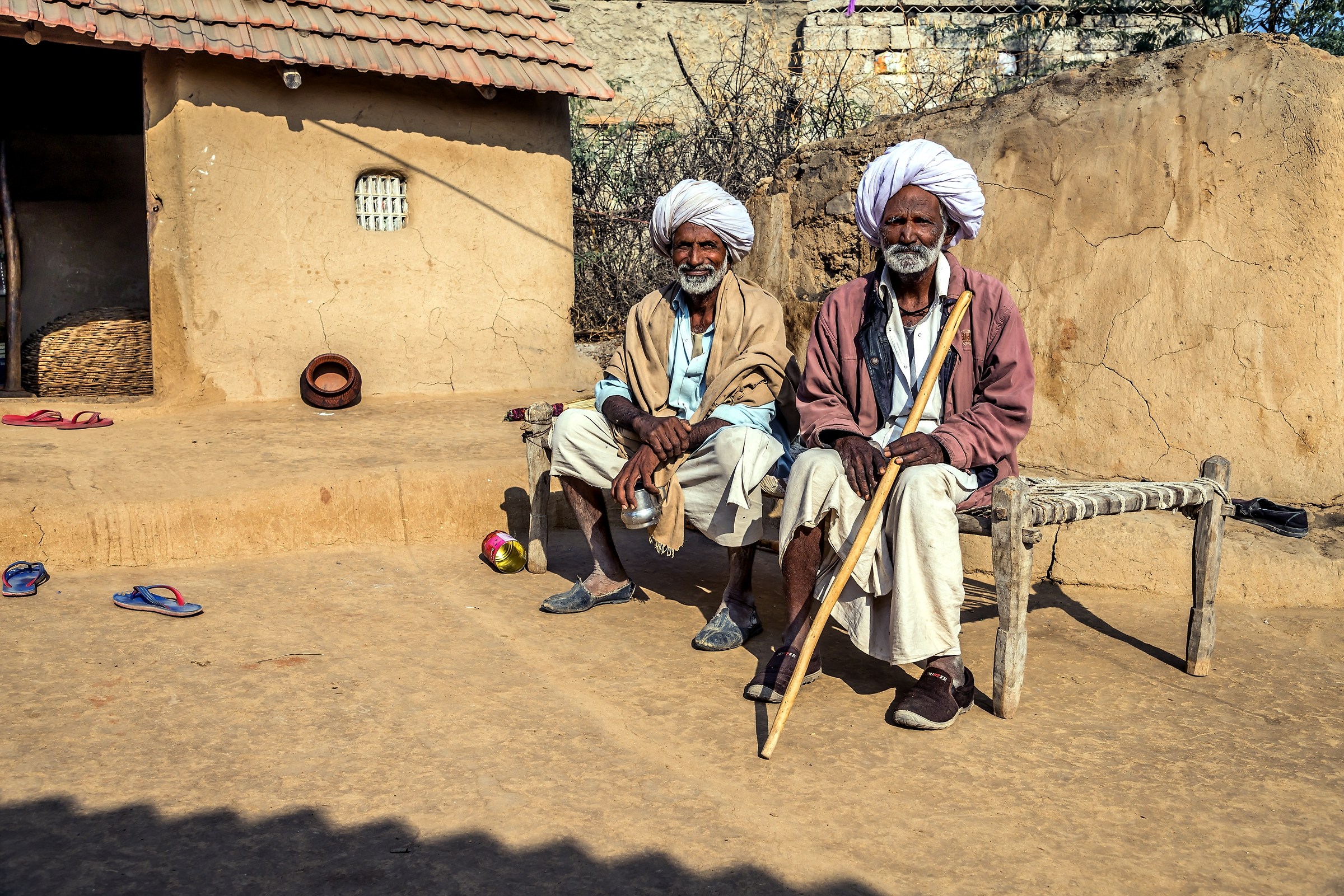 Rajasthan 2017 - In un cortile di un villaggio