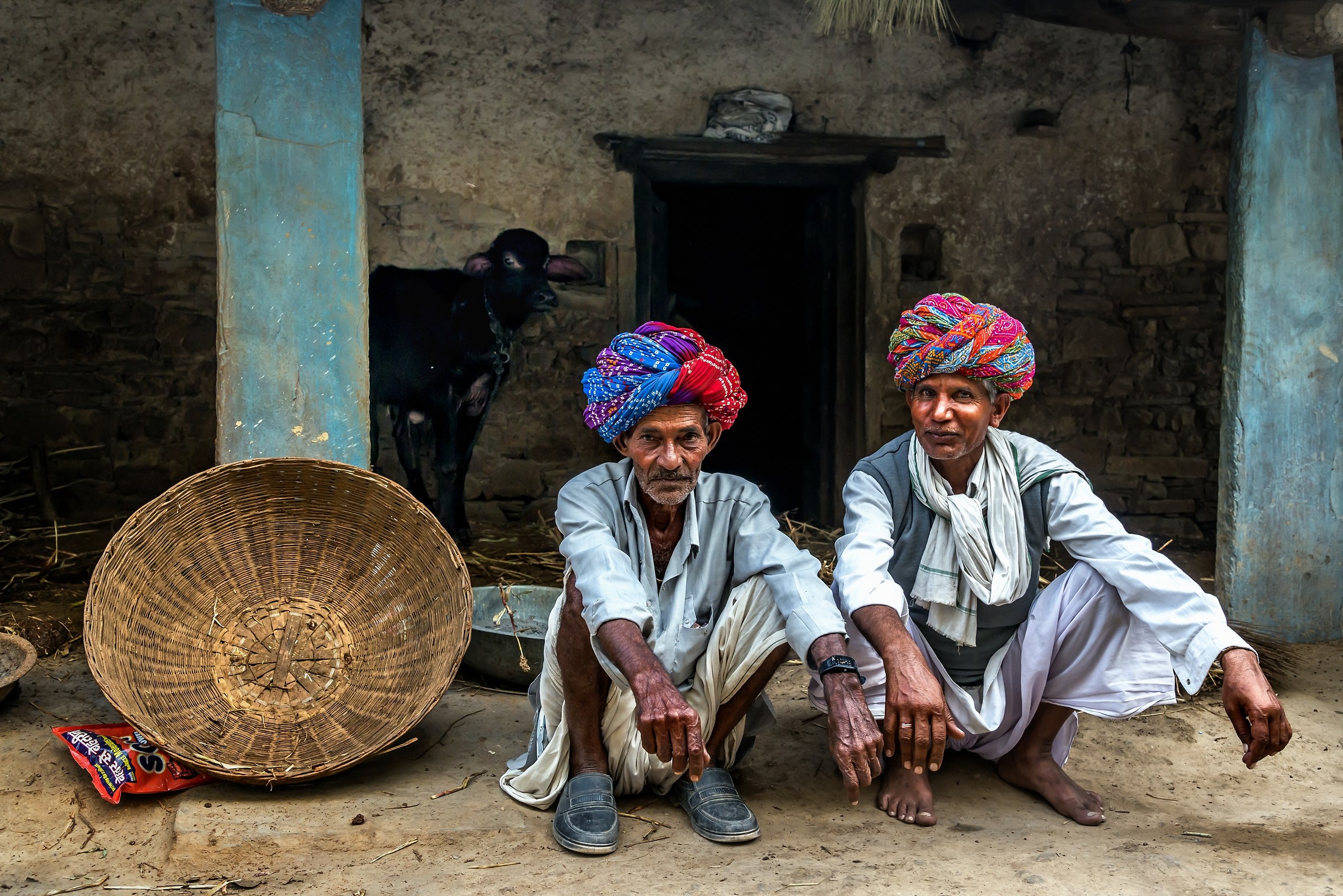 Rajasthan 2017 - In un cortile di un villaggio