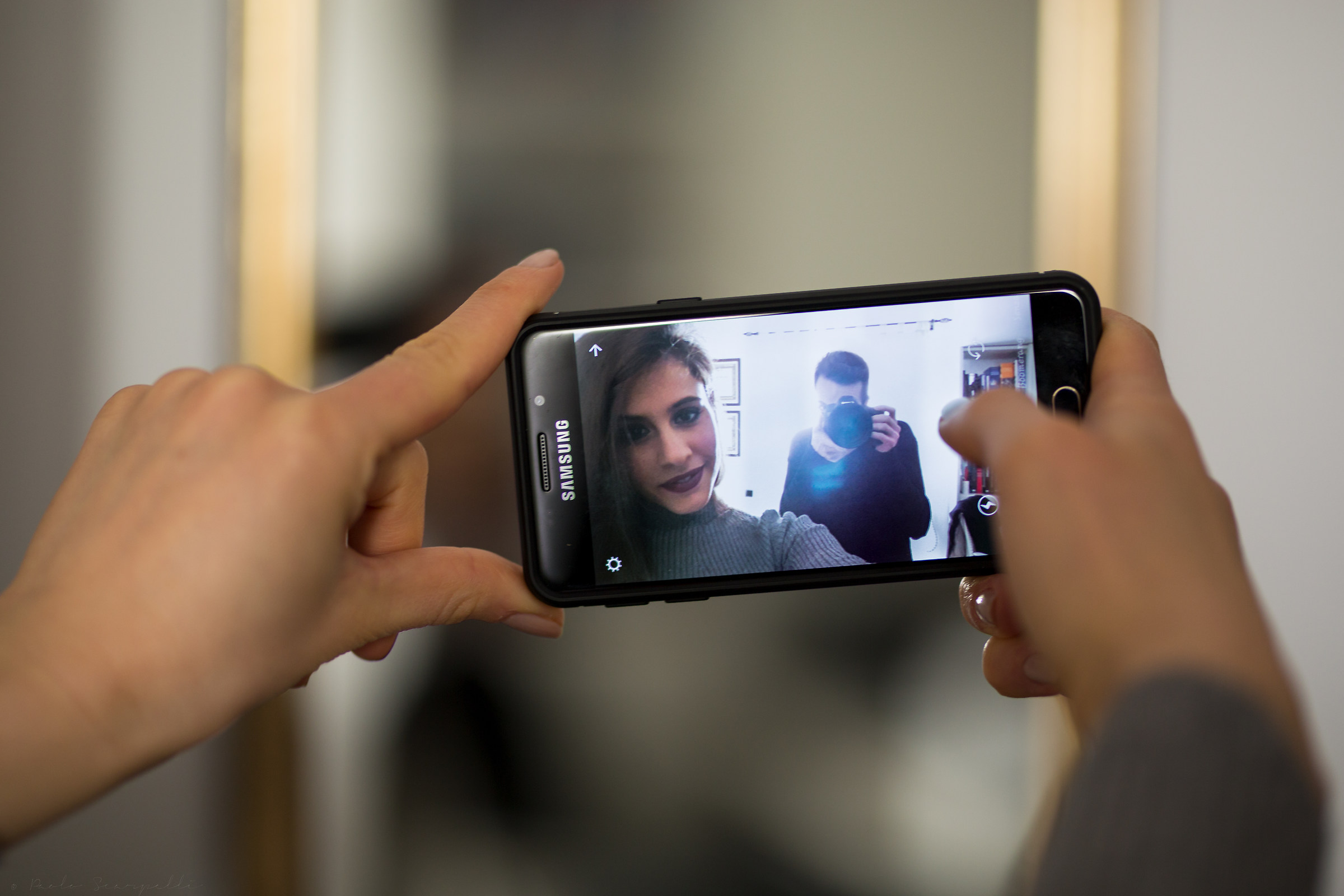 Selfies in selfie during a selfie