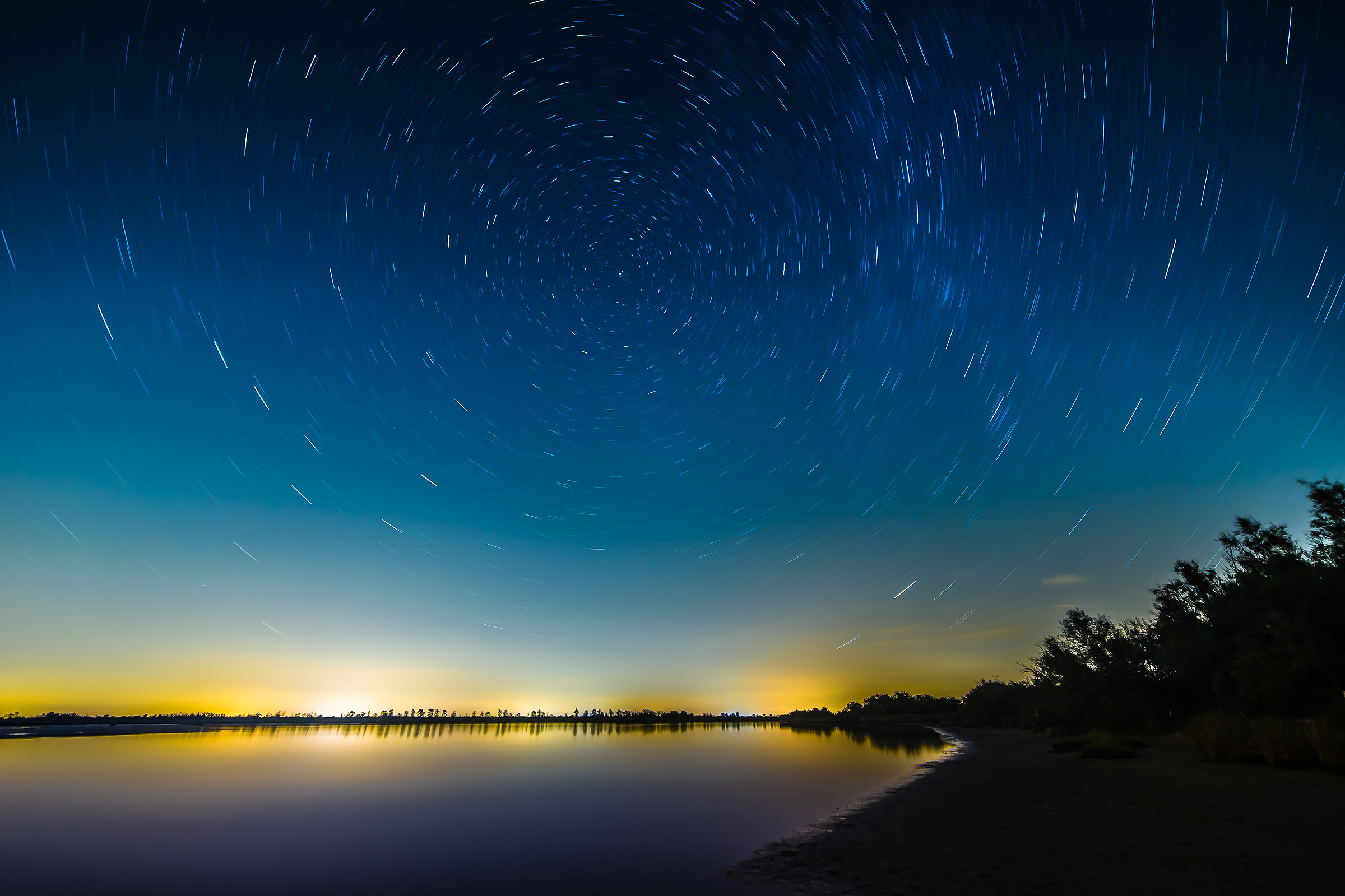 Short Startrail on the Lagoon of Caorle