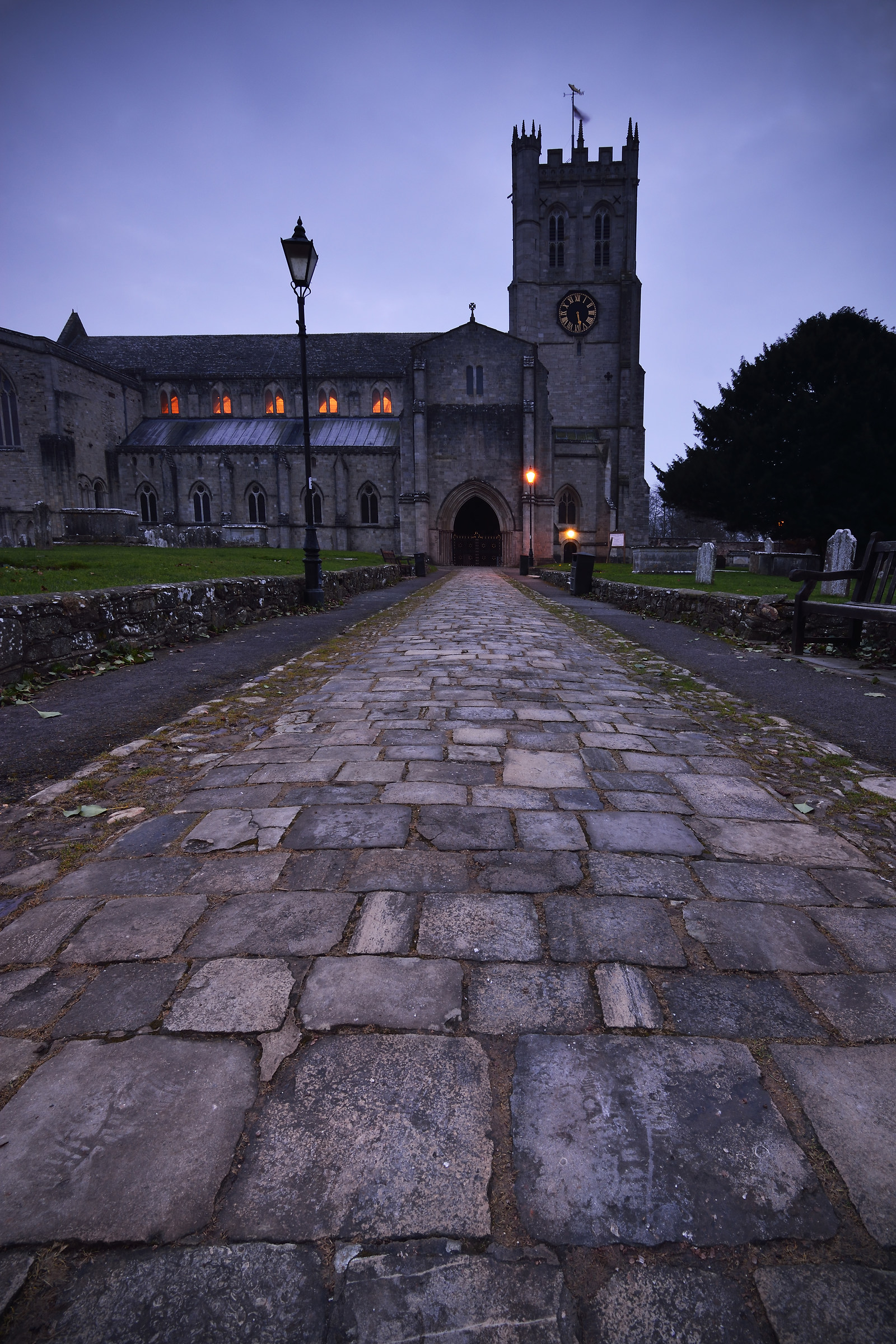 Christchurch Priory, Dusk