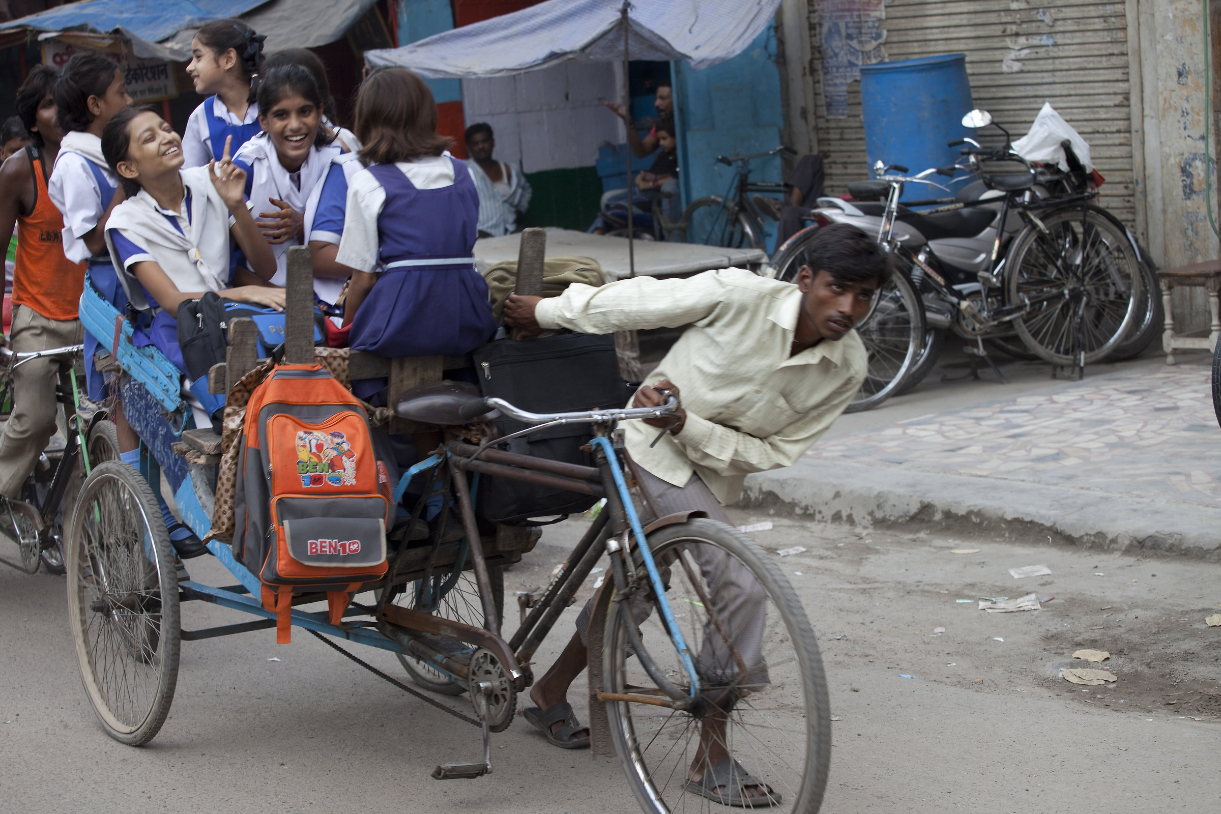 School bus in New Delhi