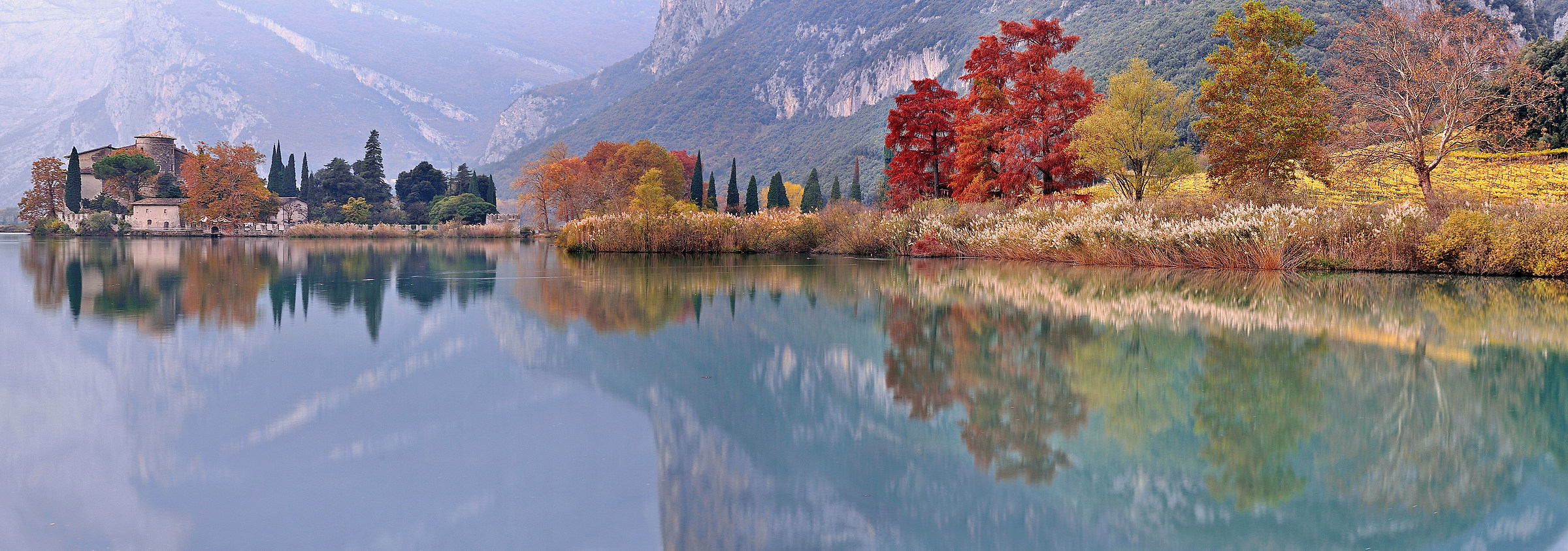 "Panoramic castle toblino"