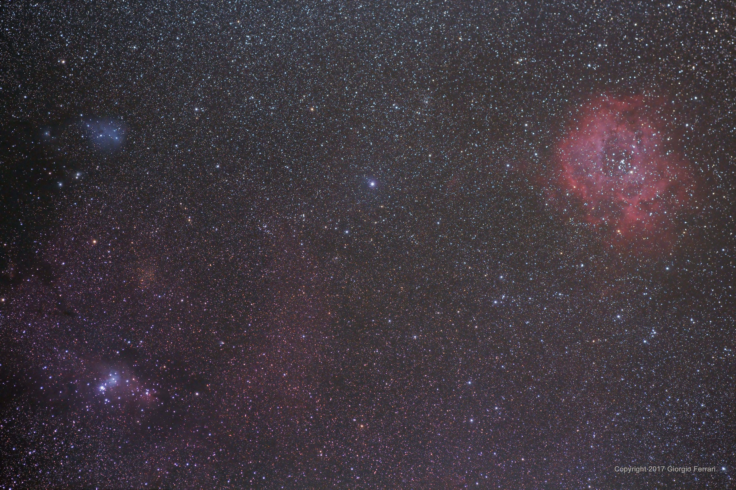 Neb.Rosetta, Neb.Cono, ic2169 e Neb.Variabile di Hubble