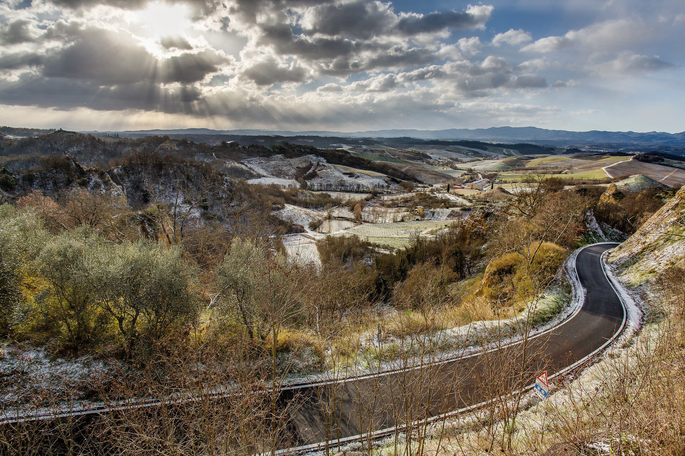 The snow and the wind carried