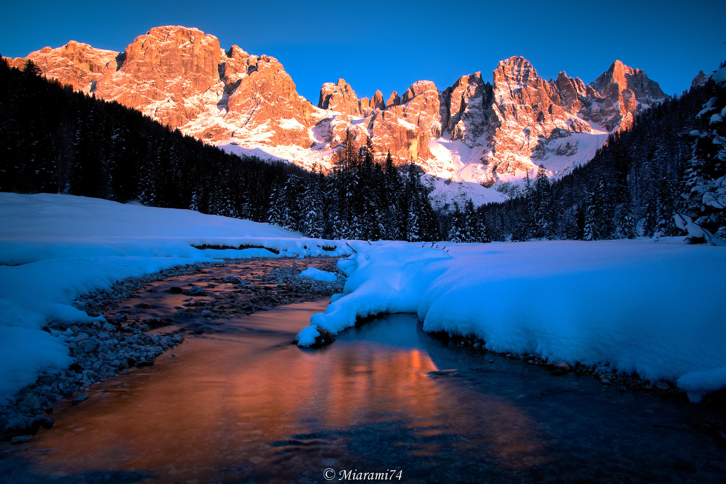 Sunset in Val Veneggia