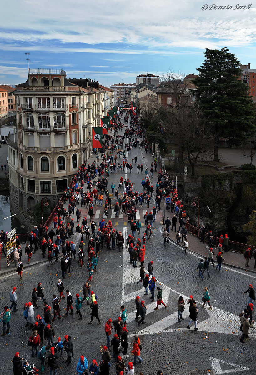 Ivrea, Corso Costantino Nigra during carnival
