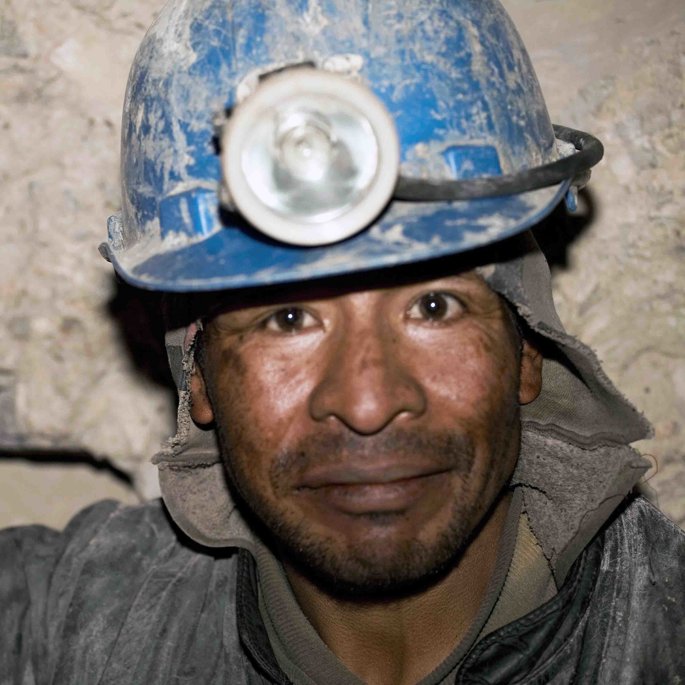 Un minero del carbon in Bolivia