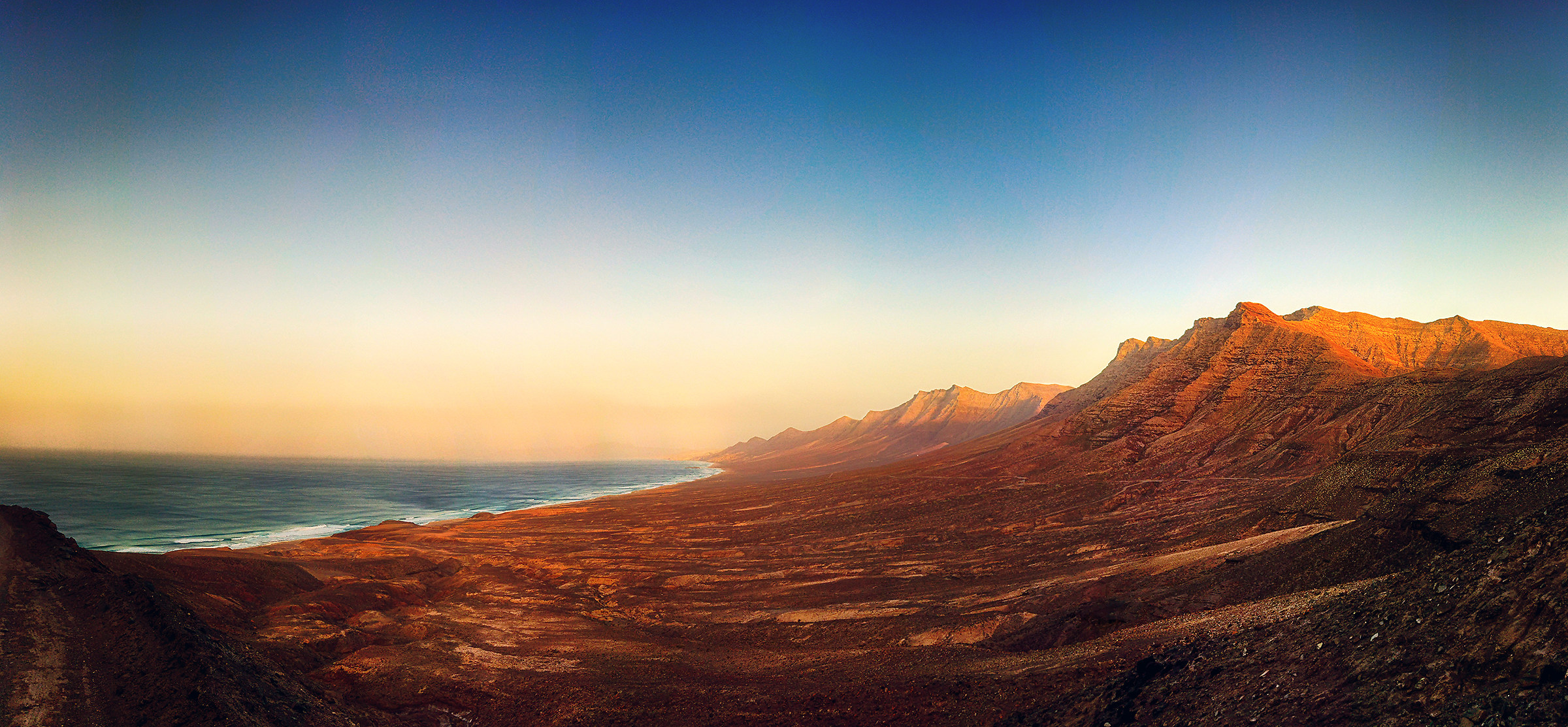 Cofete -pano - sunset