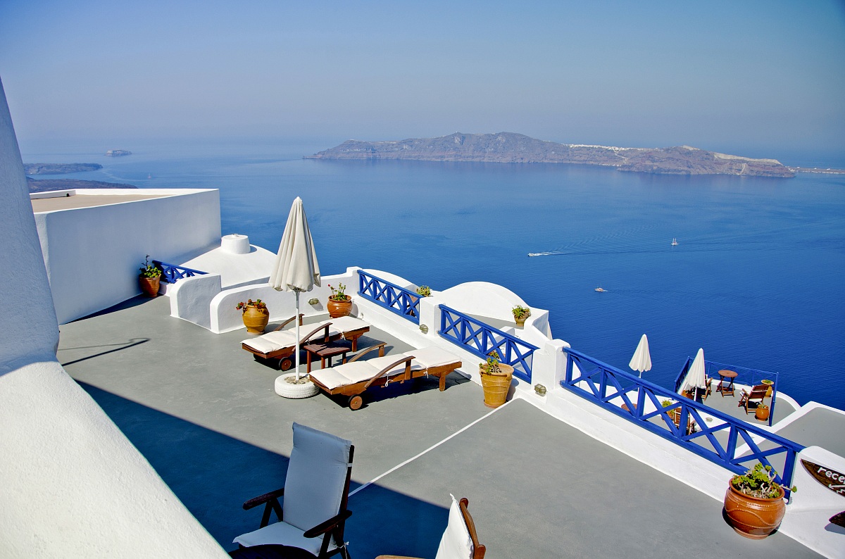 Terraces overlooking the sea