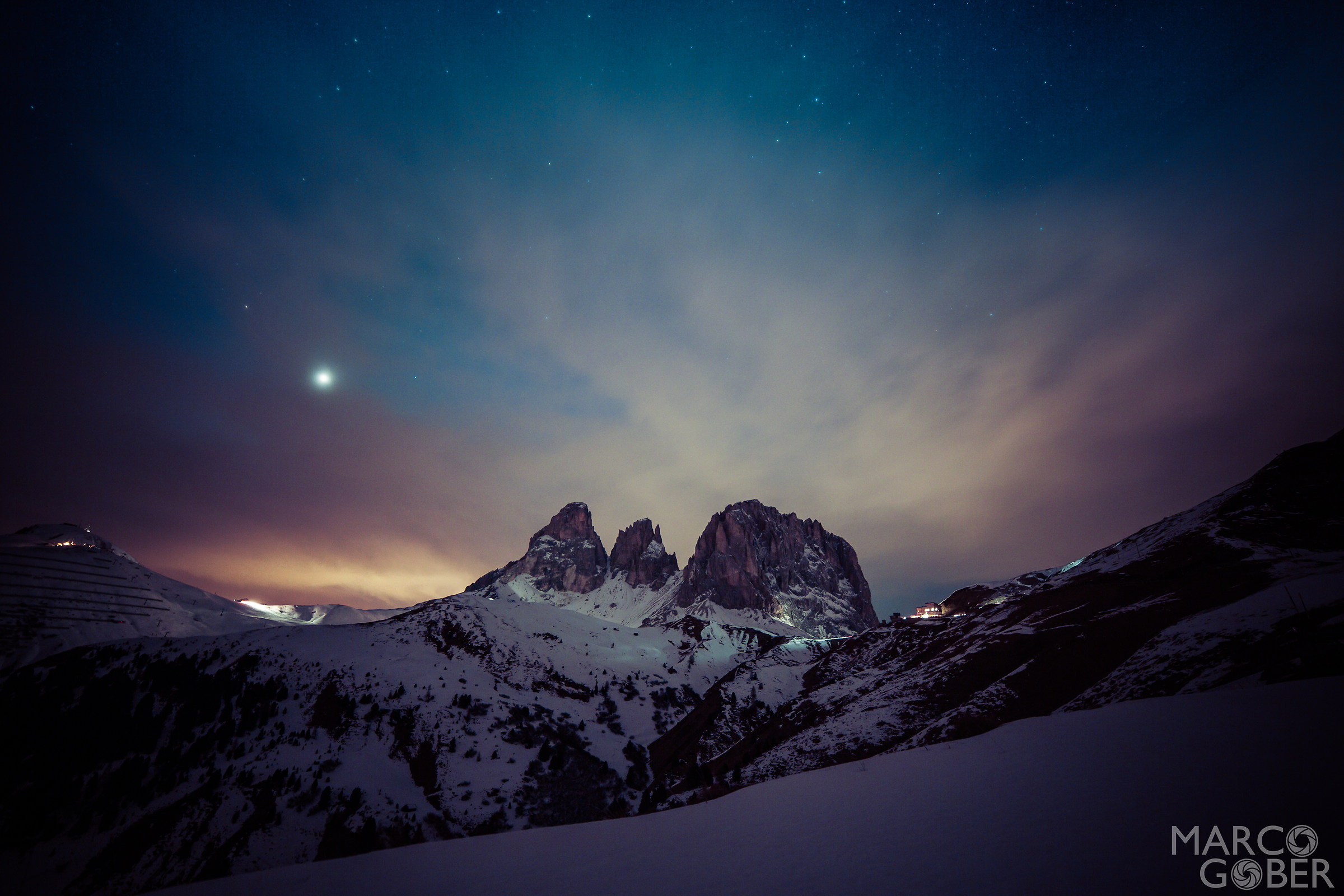 Notte al Passo Sella