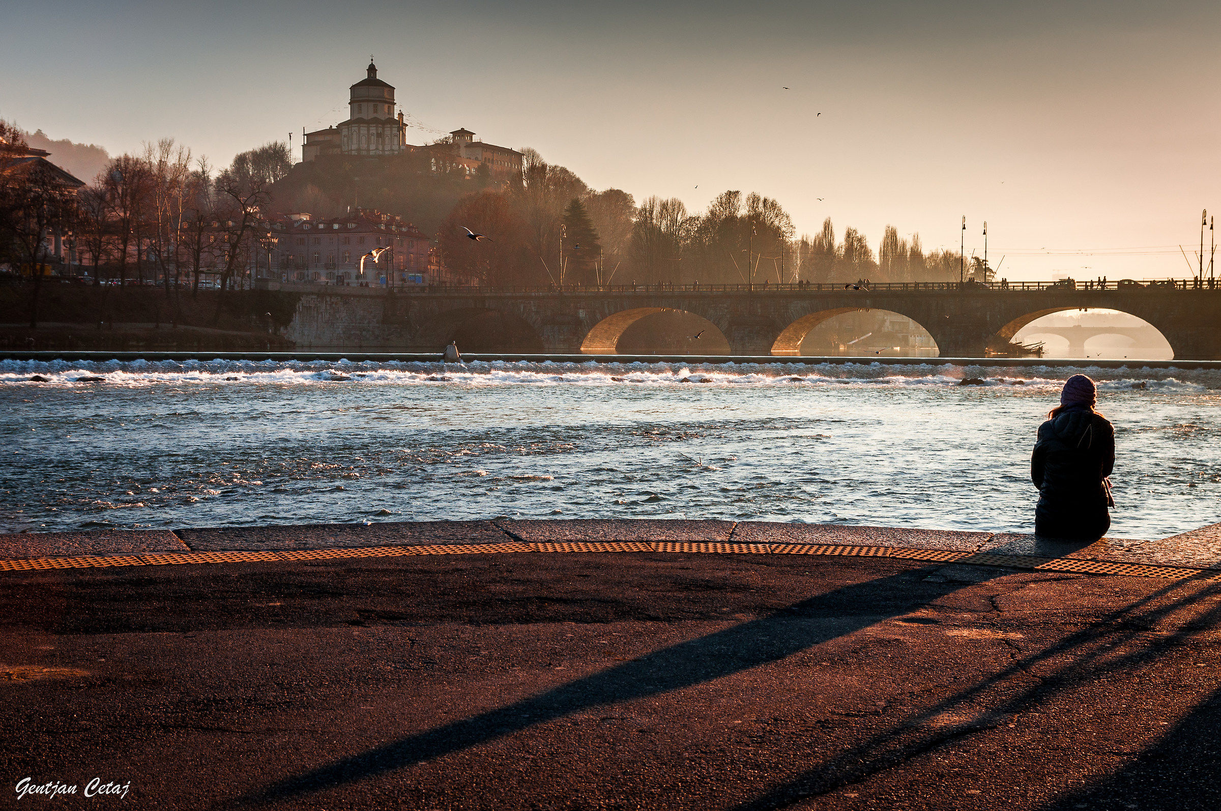 Enjoying the sunset light