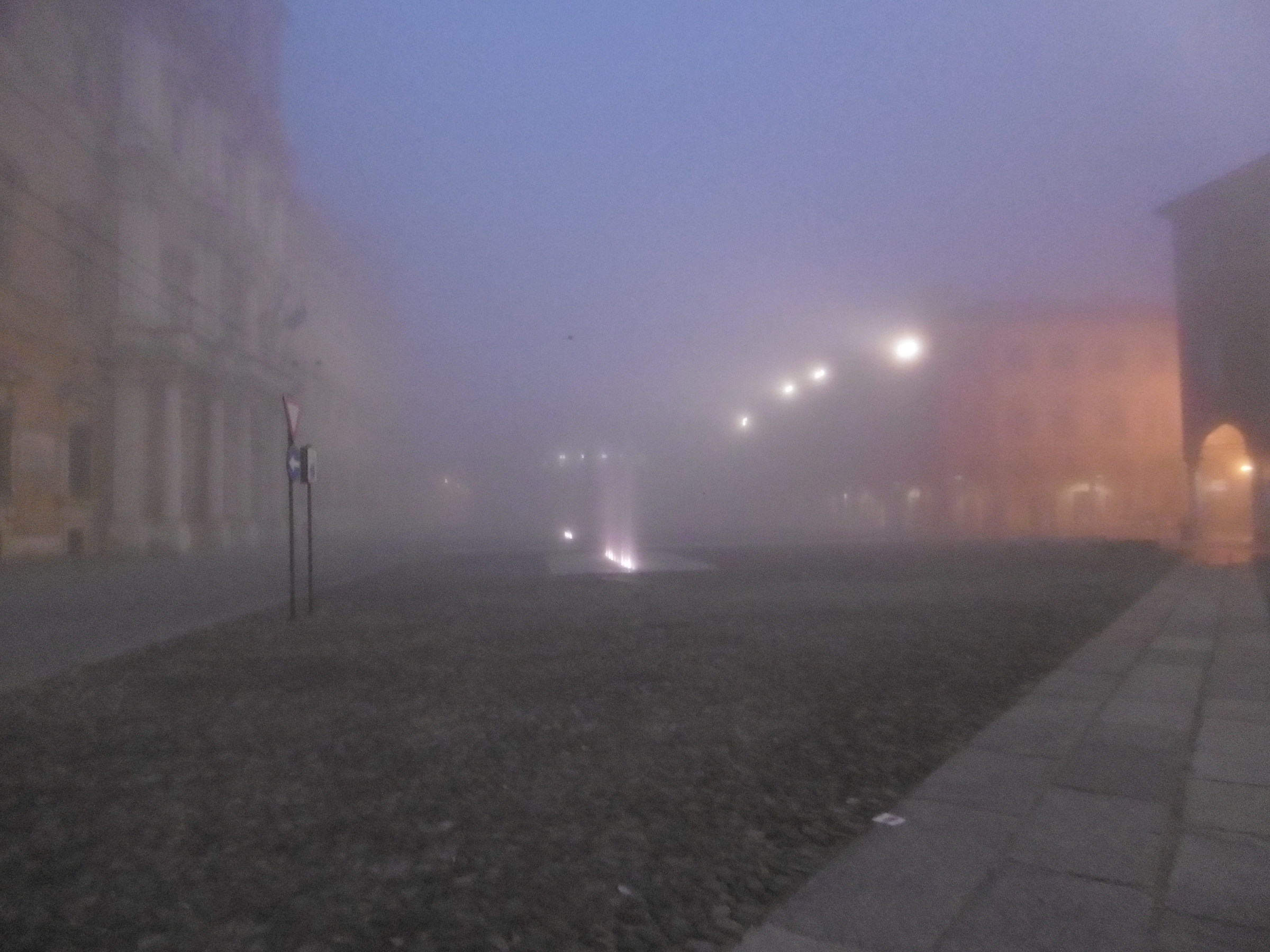 Prova di scatto con nebbia
