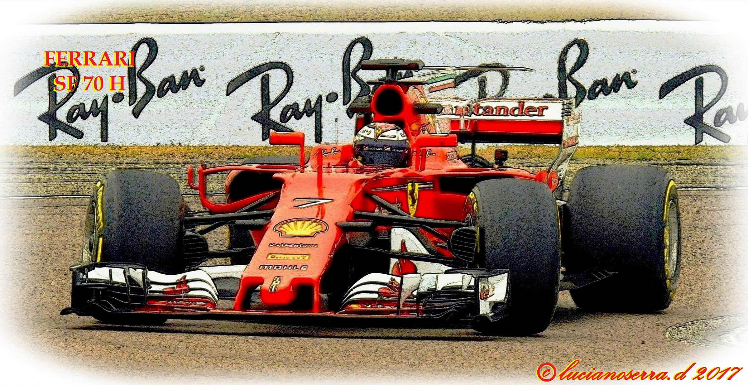 Kimi Raikkonen su Ferrari SF 70 H n. 7 - 2017