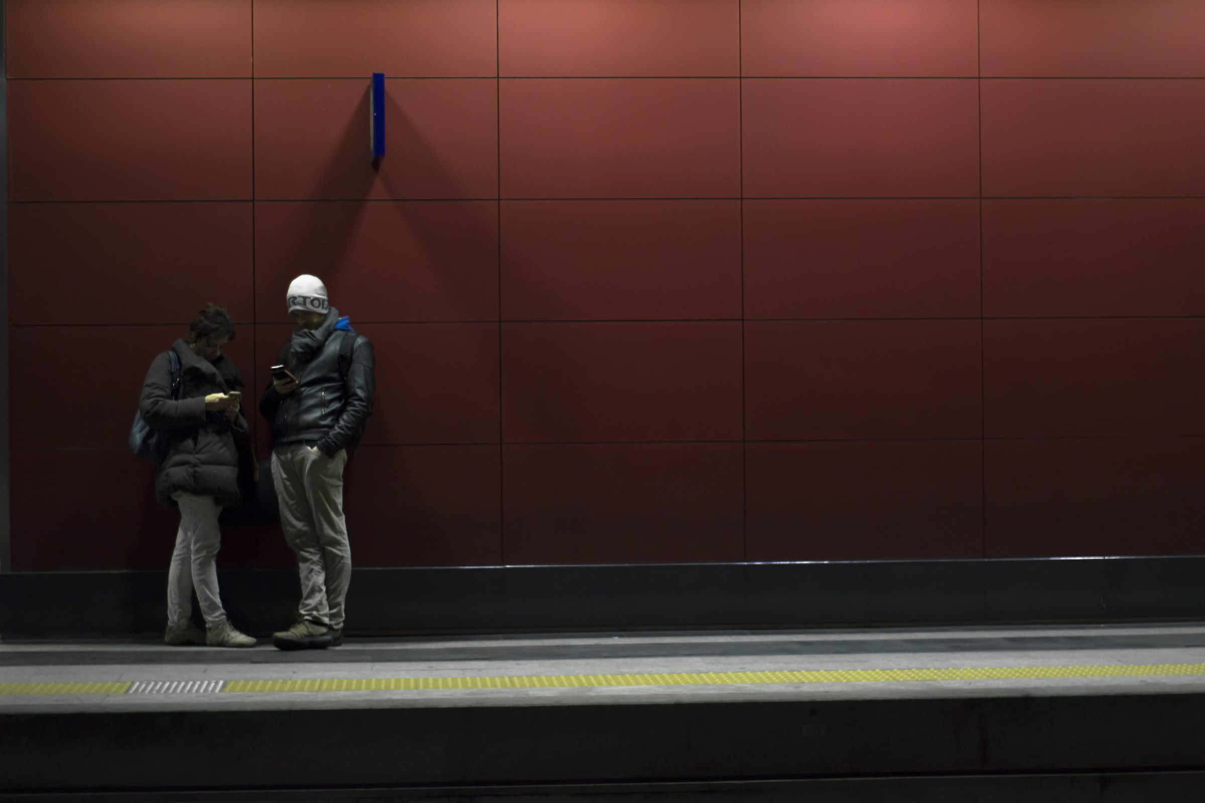 The numbering on the red station