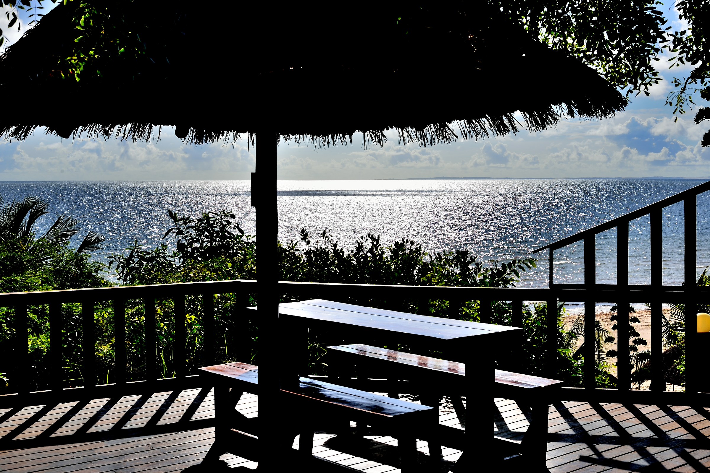 Veranda overlooking the sea