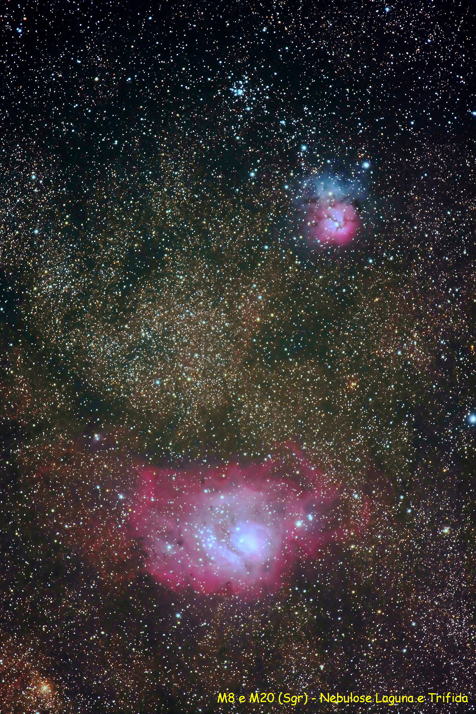 Lagoon and Trifid Nebulae