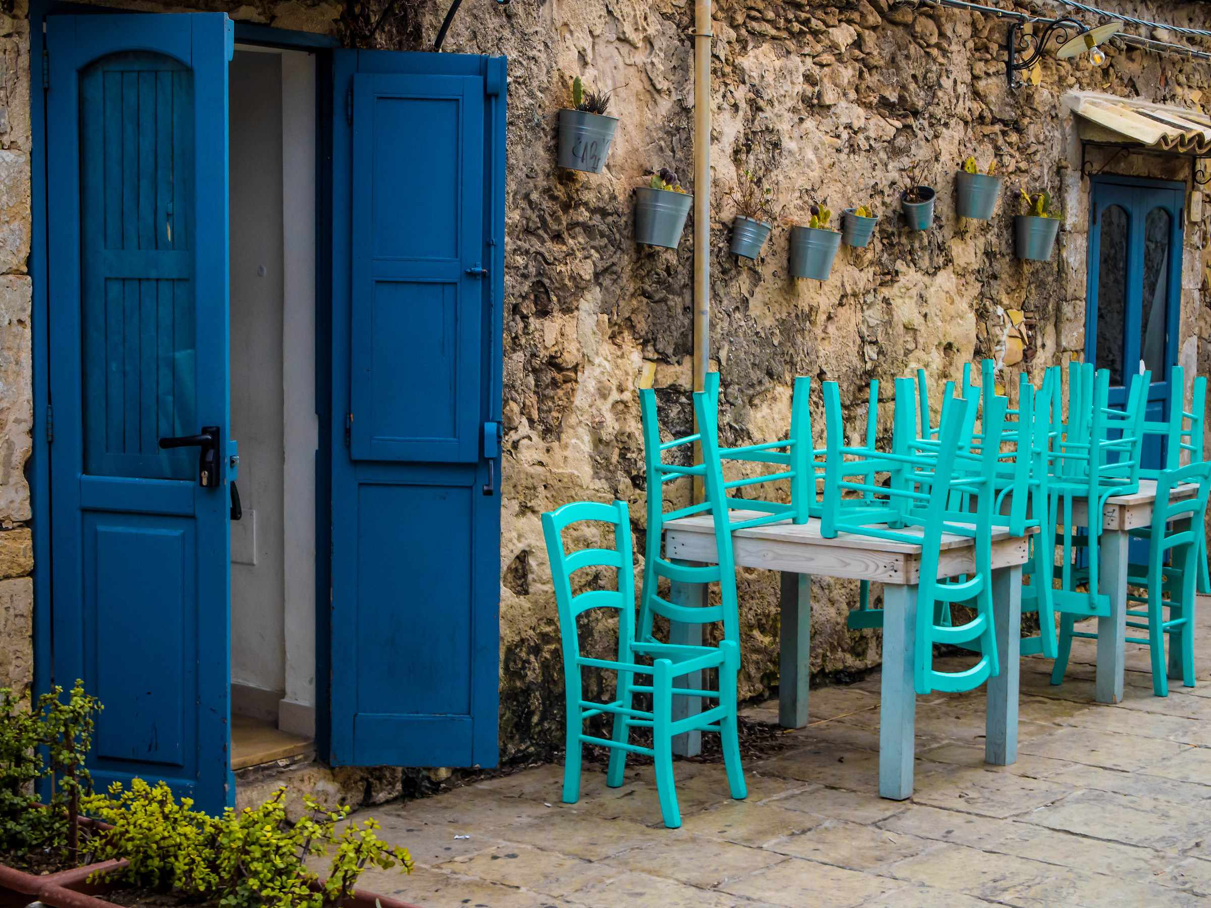 Marzamemi - Blue Chairs