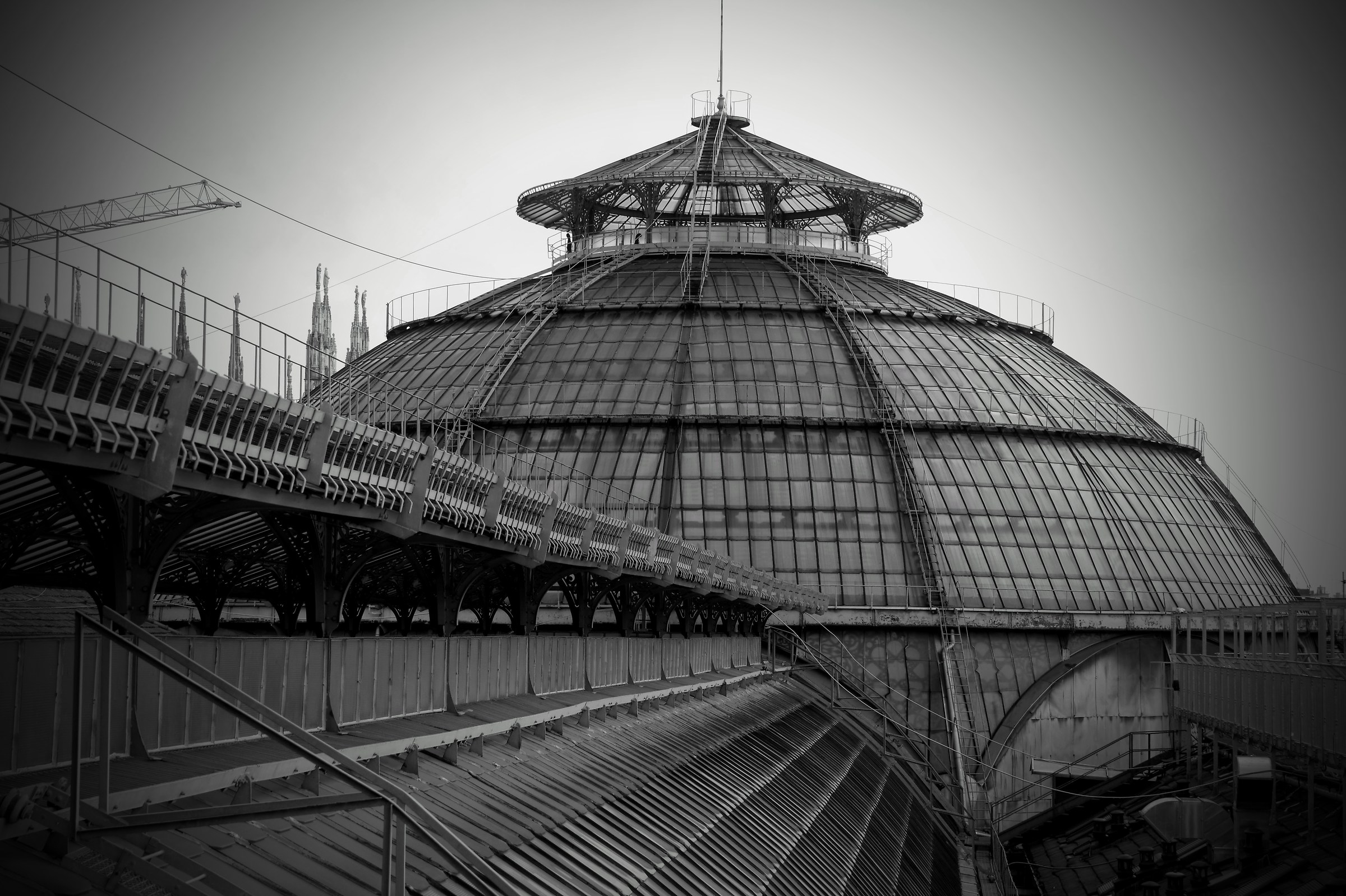 Two steps above the Galleria Vittorio Emanuele II